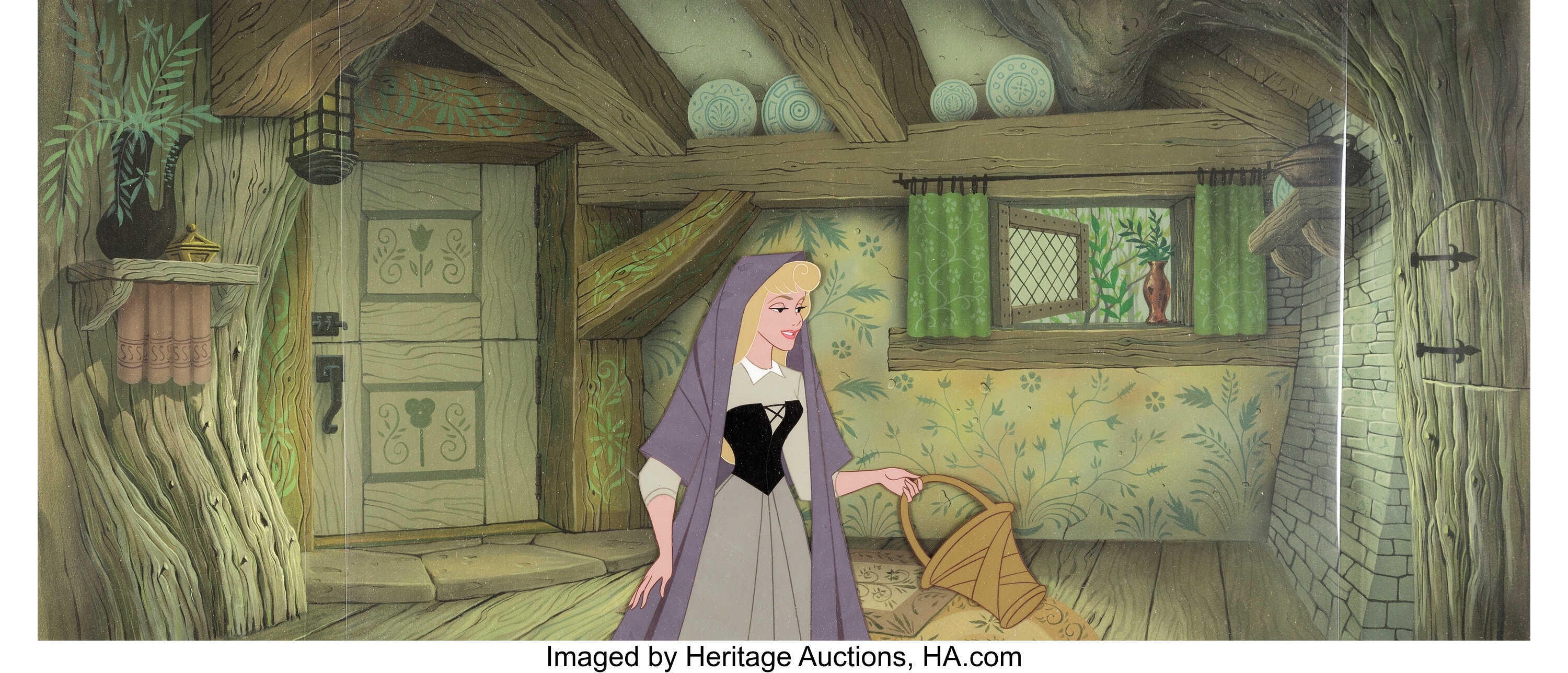 Sleeping Beauty Briar Rose Production Cel And Master Background Lot 95220 Heritage Auctions 