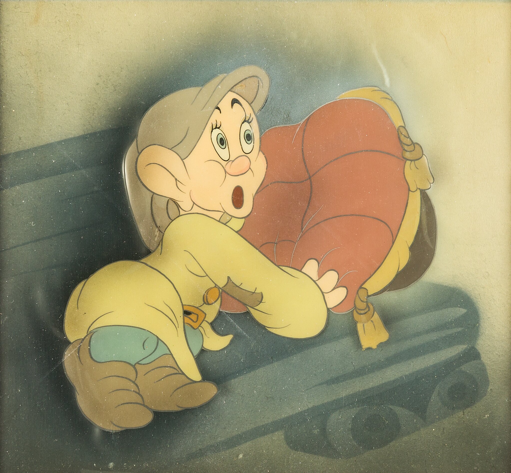 Snow White And The Seven Dwarfs Dopey Production Cel Courvoisier Lot 95084 Heritage Auctions 
