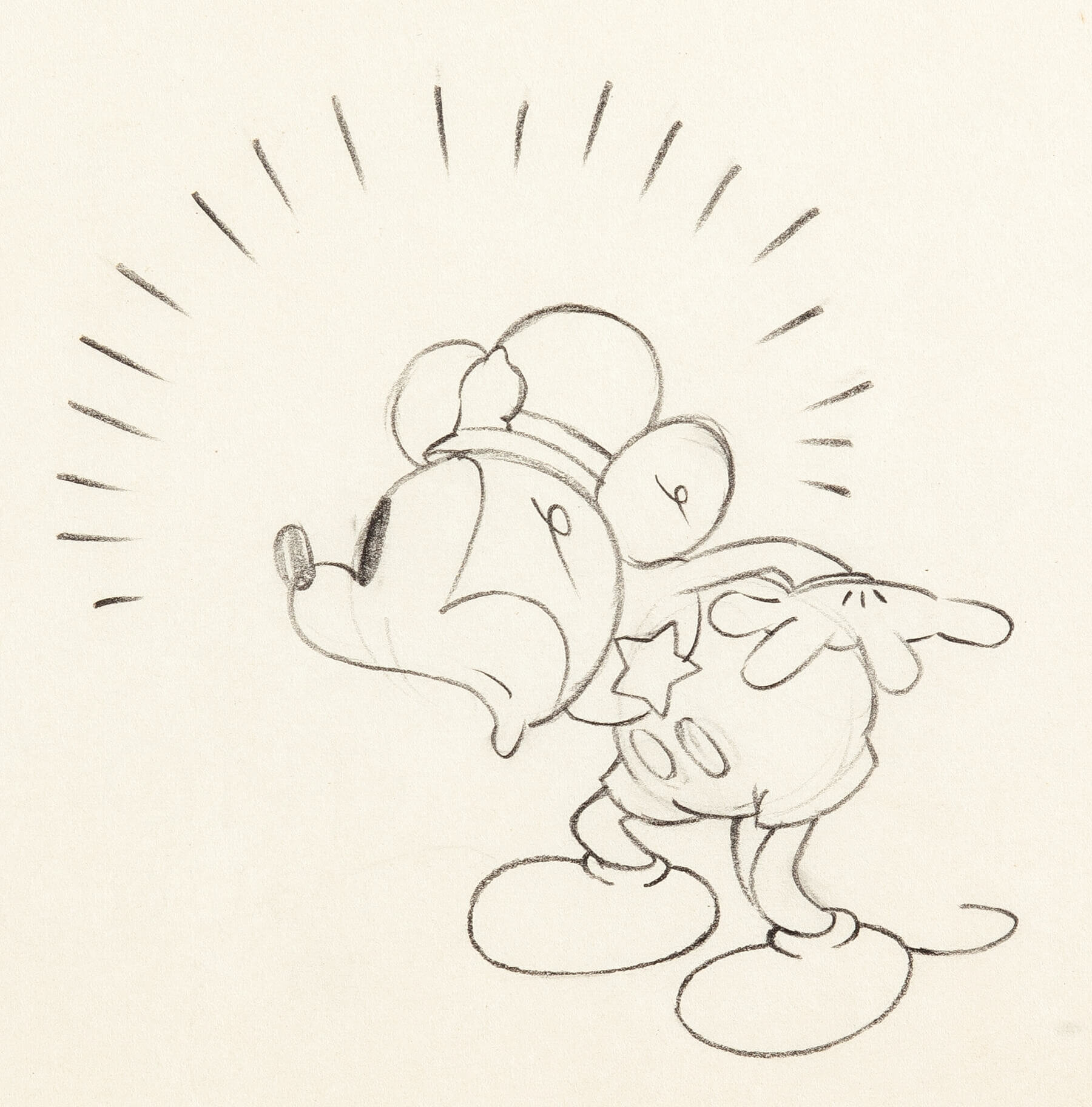 The Dognapper Mickey Mouse Animation Drawing (Walt Disney, | Lot #12157 ...