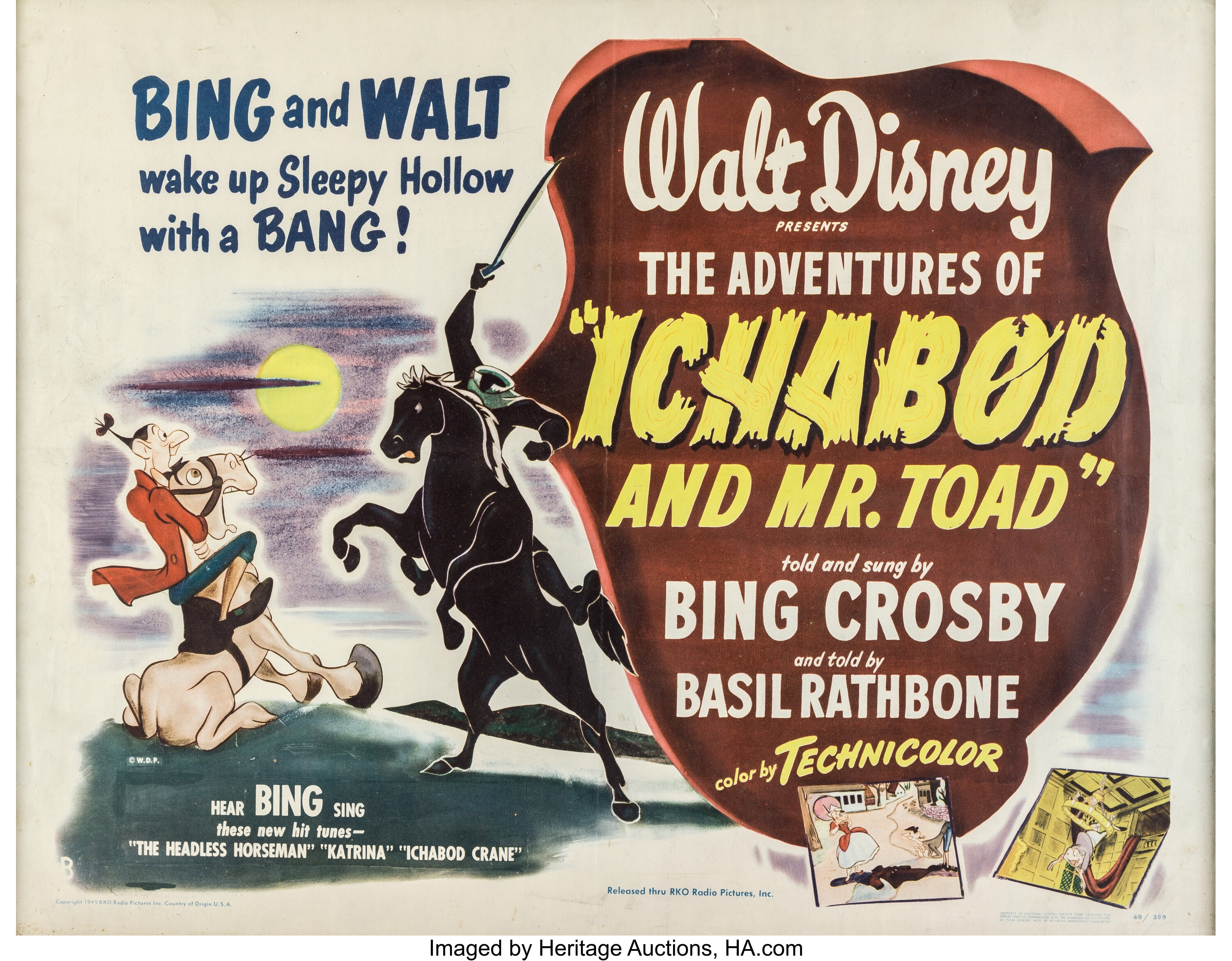 The Adventurers of Ichabod and Mr. Toad Theatrical Poster (Walt | Lot  #97245 | Heritage Auctions