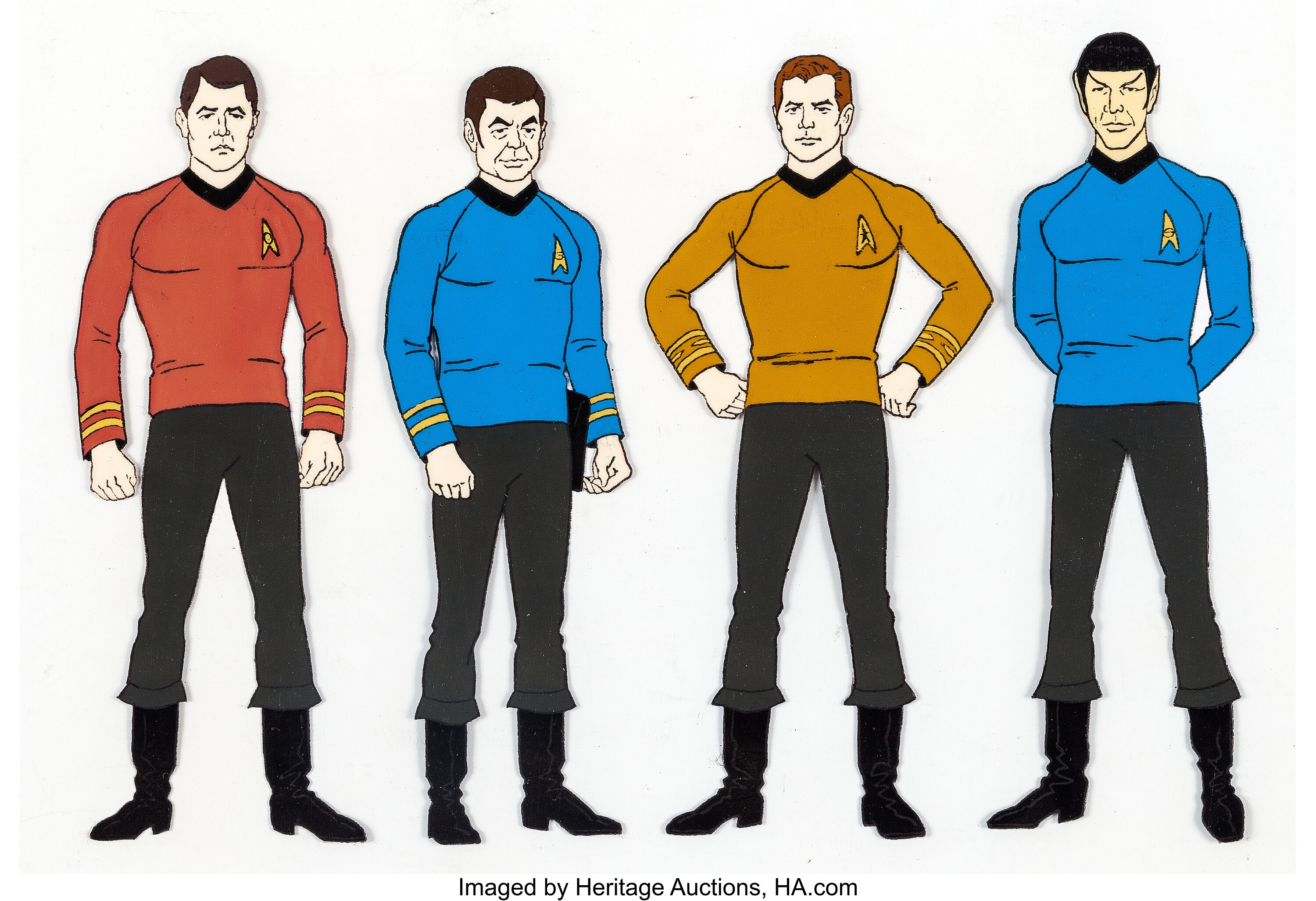 Star Trek: The Animated Series Kirk, Spock, McCoy, and Scotty Color ...