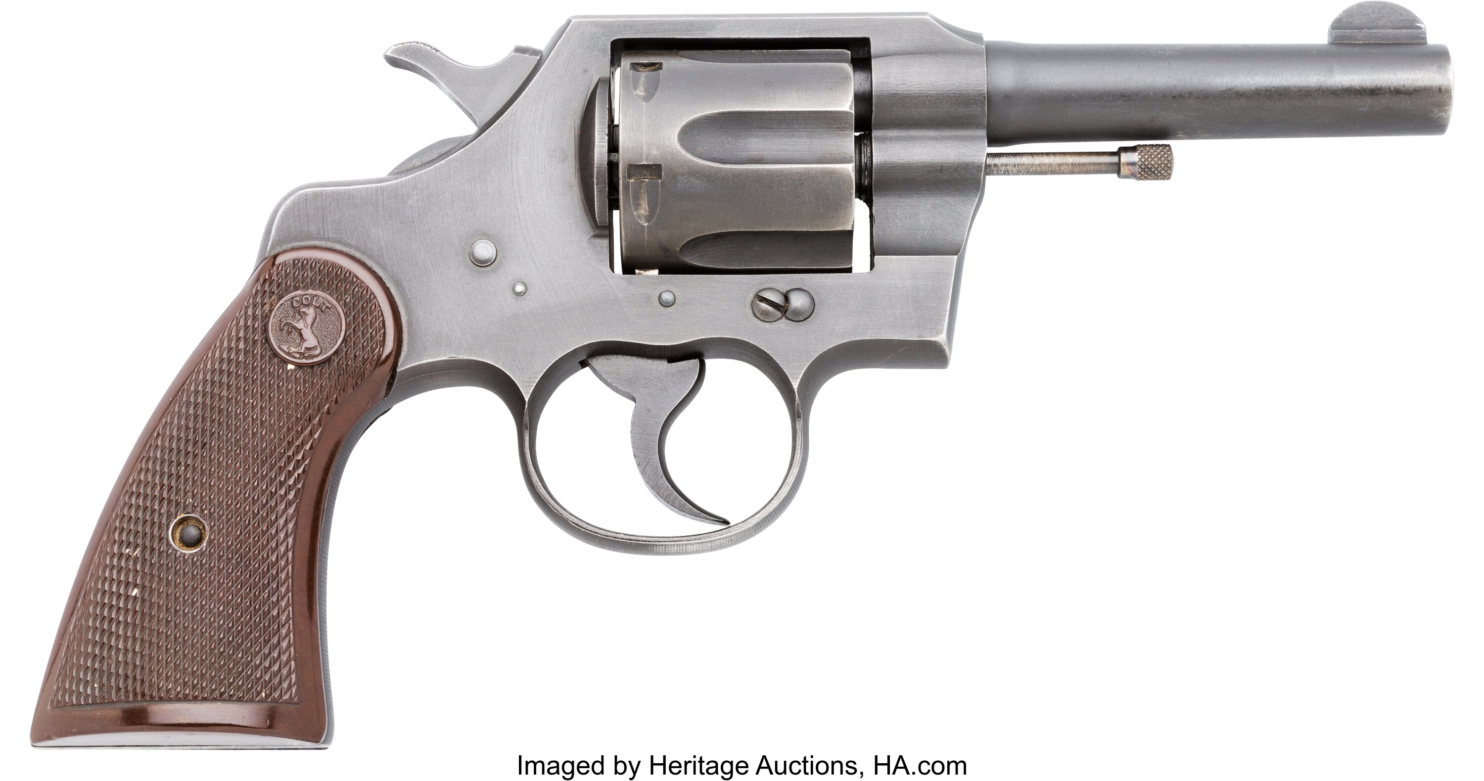 EARLY AND EXTREMELY SCARCE WORLD WAR II COLT COMMANDO REVOLVER WITH 2 INCH  BARREL, #12XXX, MADE 1942