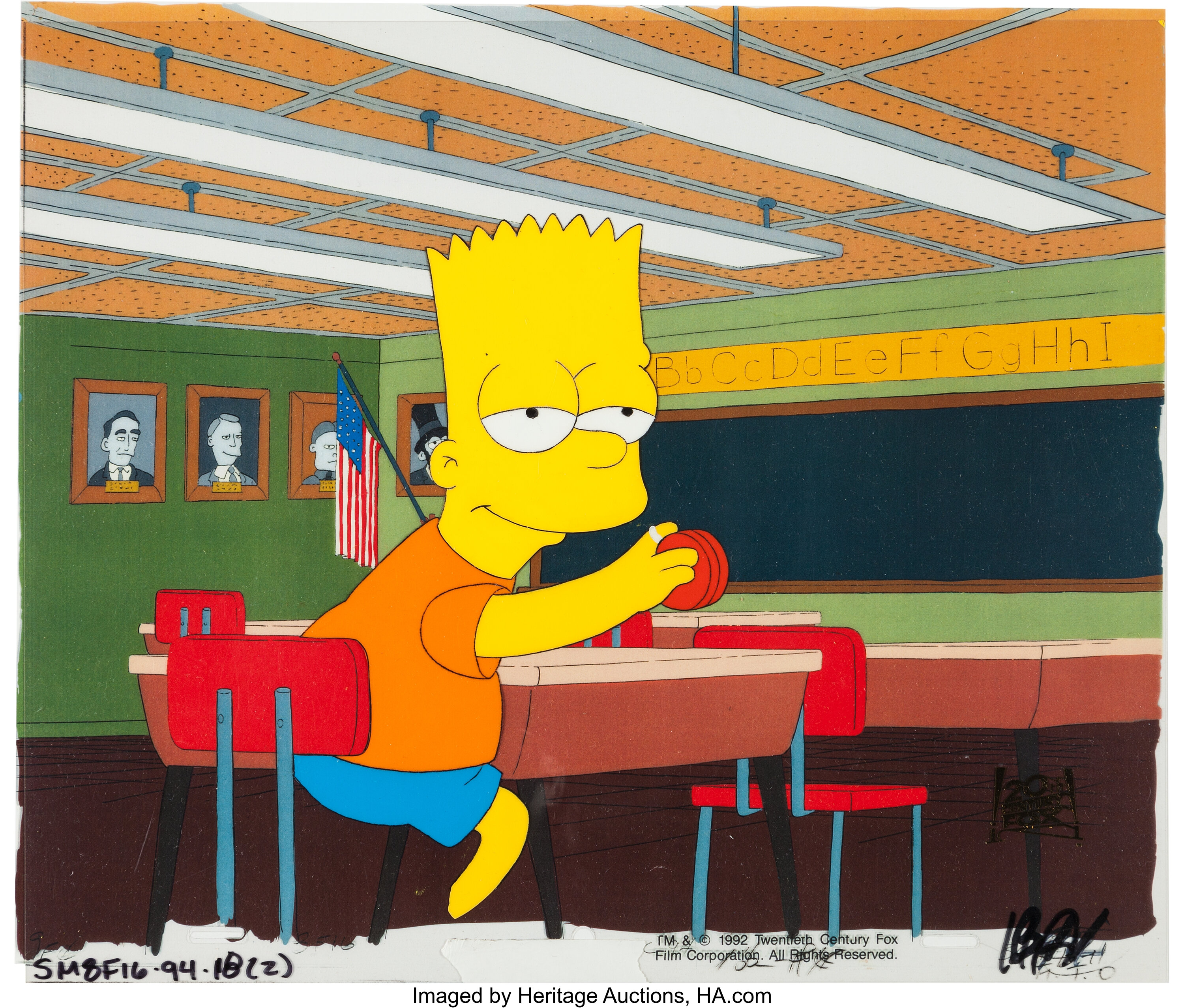 Bart Simpson Sad Watching the Sky · Creative Fabrica