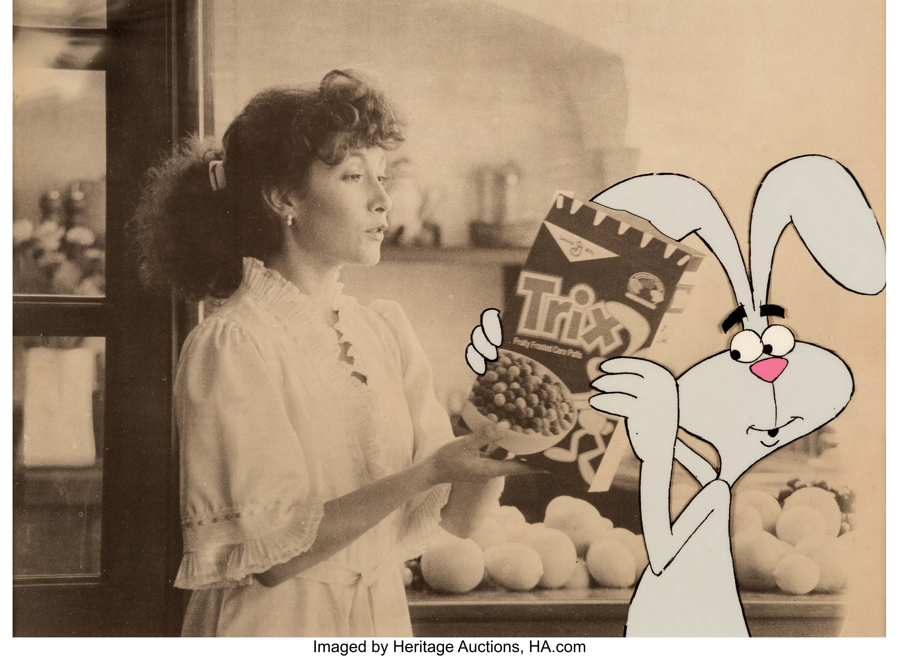 Trix Cereal Rabbit TV Commercial Production Cel (1970s).... | Lot ...