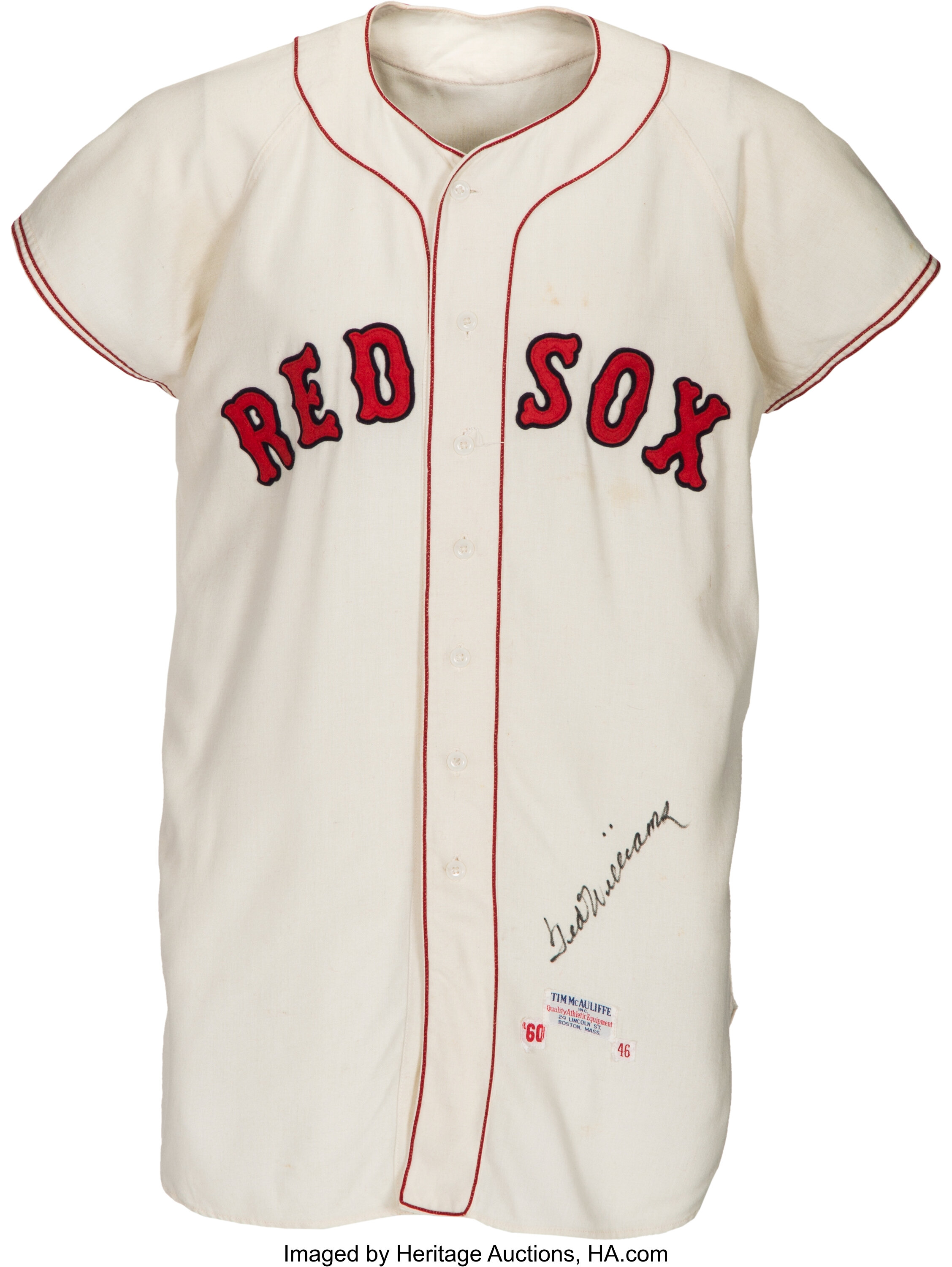 Ted Williams baseball jersey now selling at $47,500 with REA