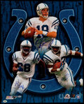 Peyton Manning, Marvin Harrison & Edgerrin James Signed Oversized, Lot  #44161