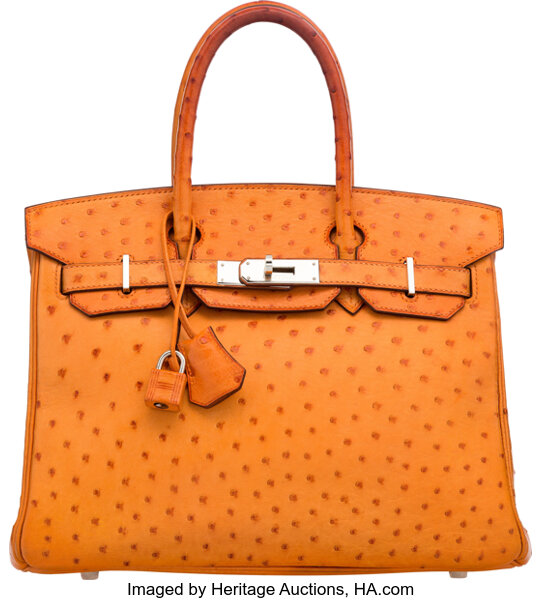 HERMES BIRKIN 30 OSTRICH ORANGE