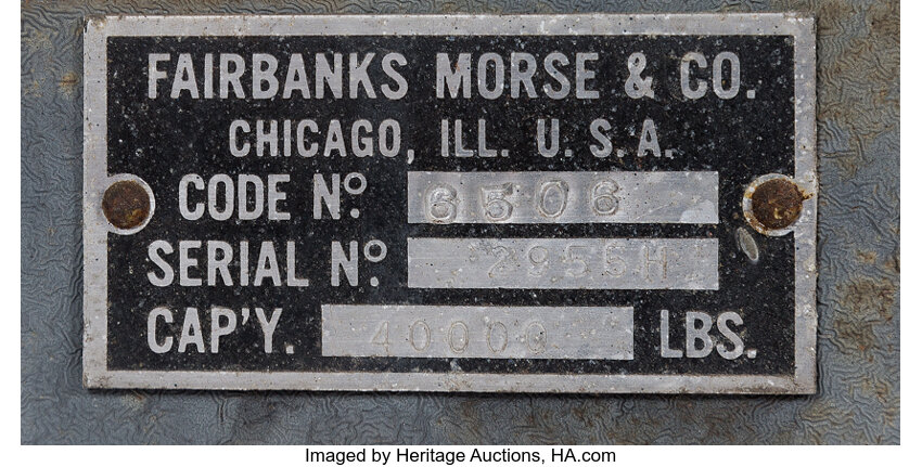 Fairbanks morse scale serial numbers list