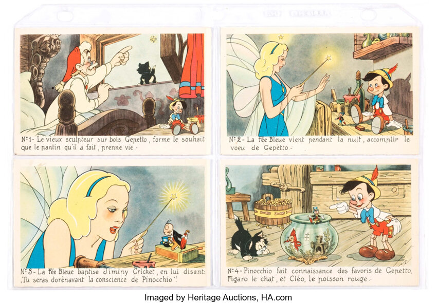Pinocchio Complete Set Of French Postcards With Original Wrapper Lot 127 Heritage Auctions