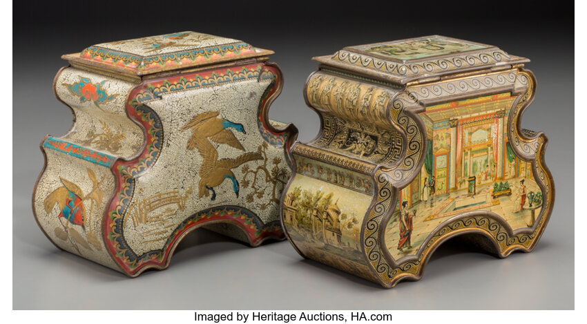 Two Huntley And Palmers Biscuit Tins Pompeii Japanesque Late Lot 65344 Heritage Auctions