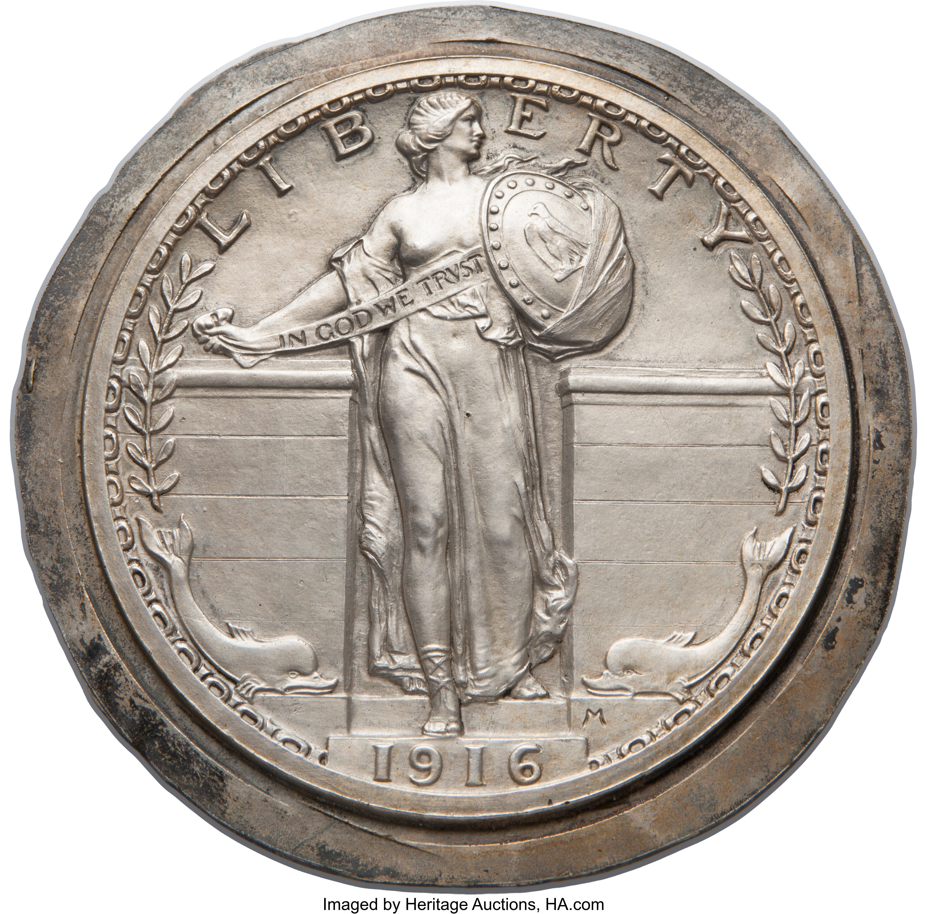 Liberty quarter with eagle on back