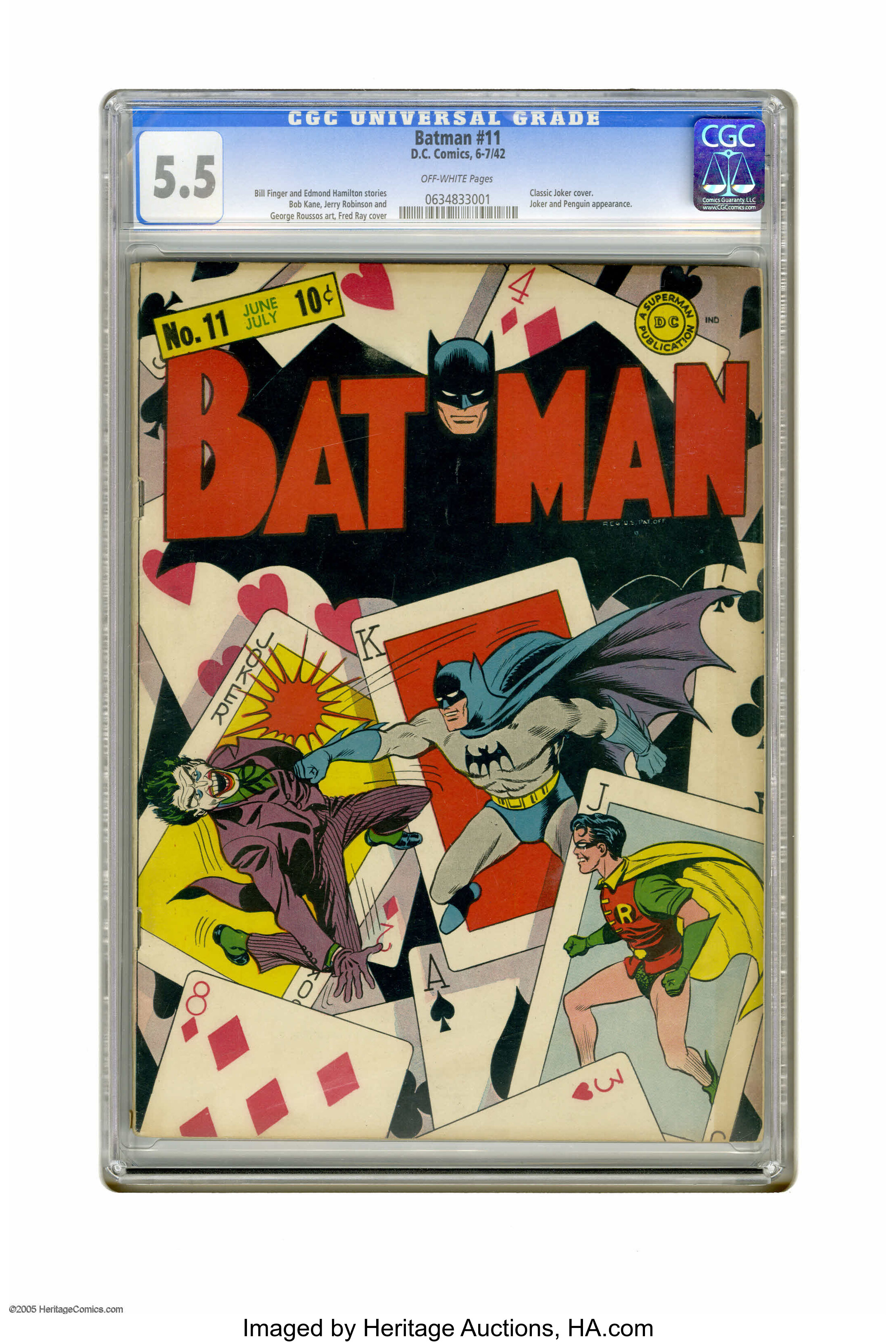 Batman #11 (DC, 1942) CGC FN Off-white pages. The Joker comes | Lot  #2095 | Heritage Auctions
