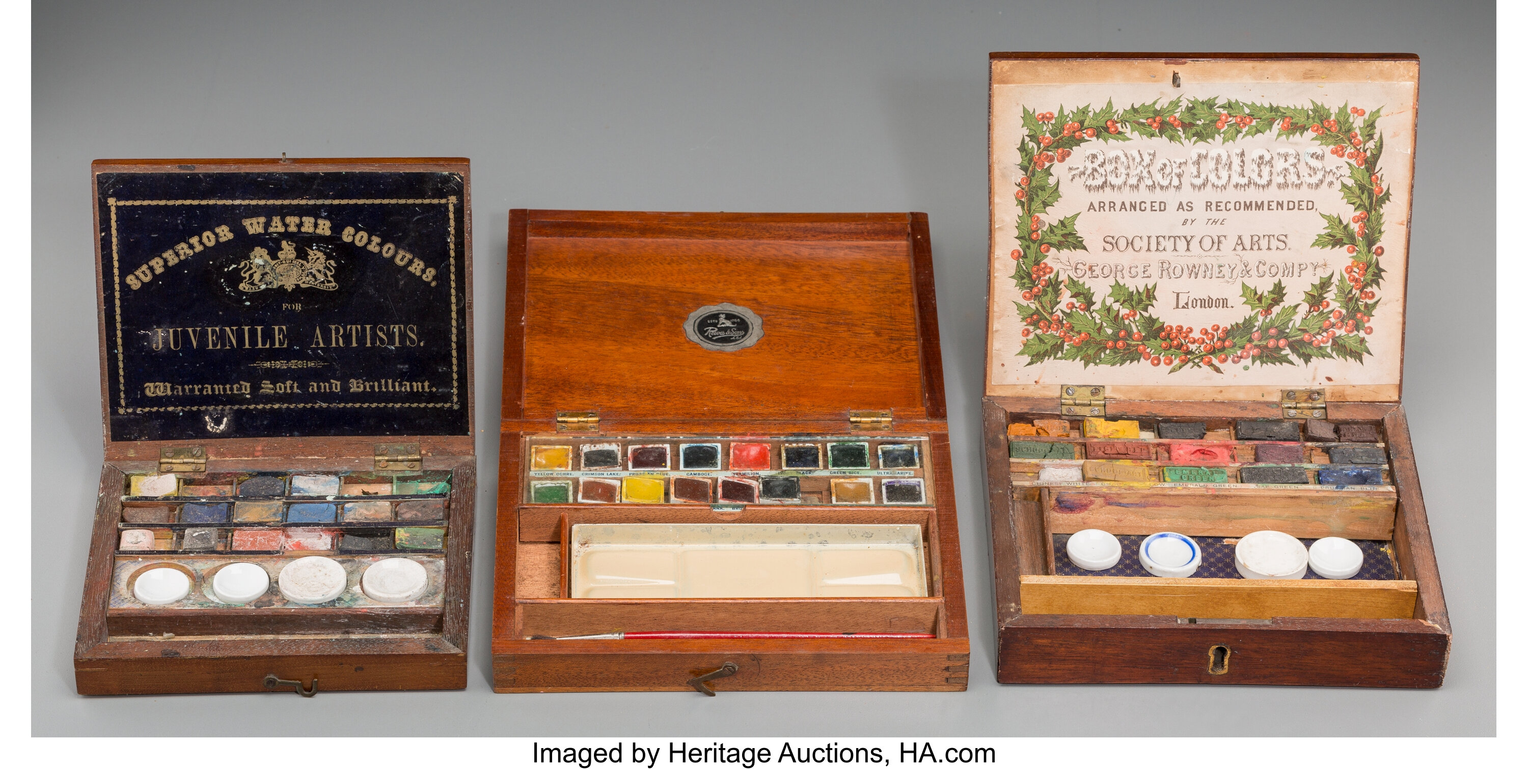 George Rowney & Co - Victorian Artist's Paint Box