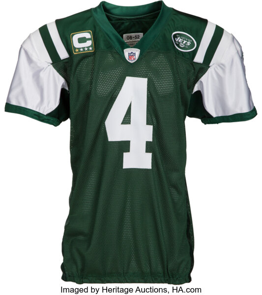 2008 Brett Favre Game Worn, Signed New York Jets Jersey - Worn 11/9, Lot  #80246