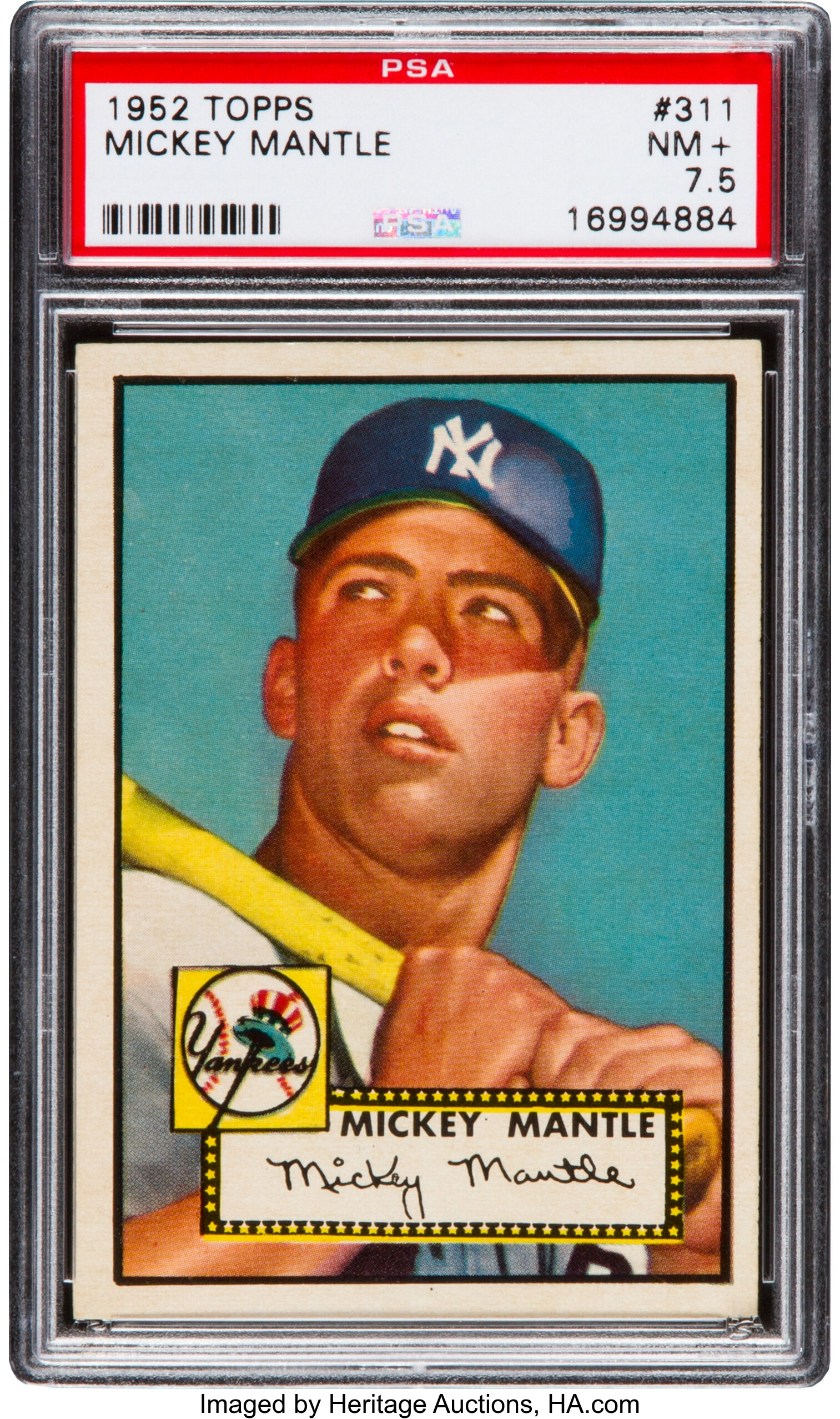 1952 Topps Mickey Mantle #311 PSA NM+ 7.5.... Baseball Cards | Lot ...