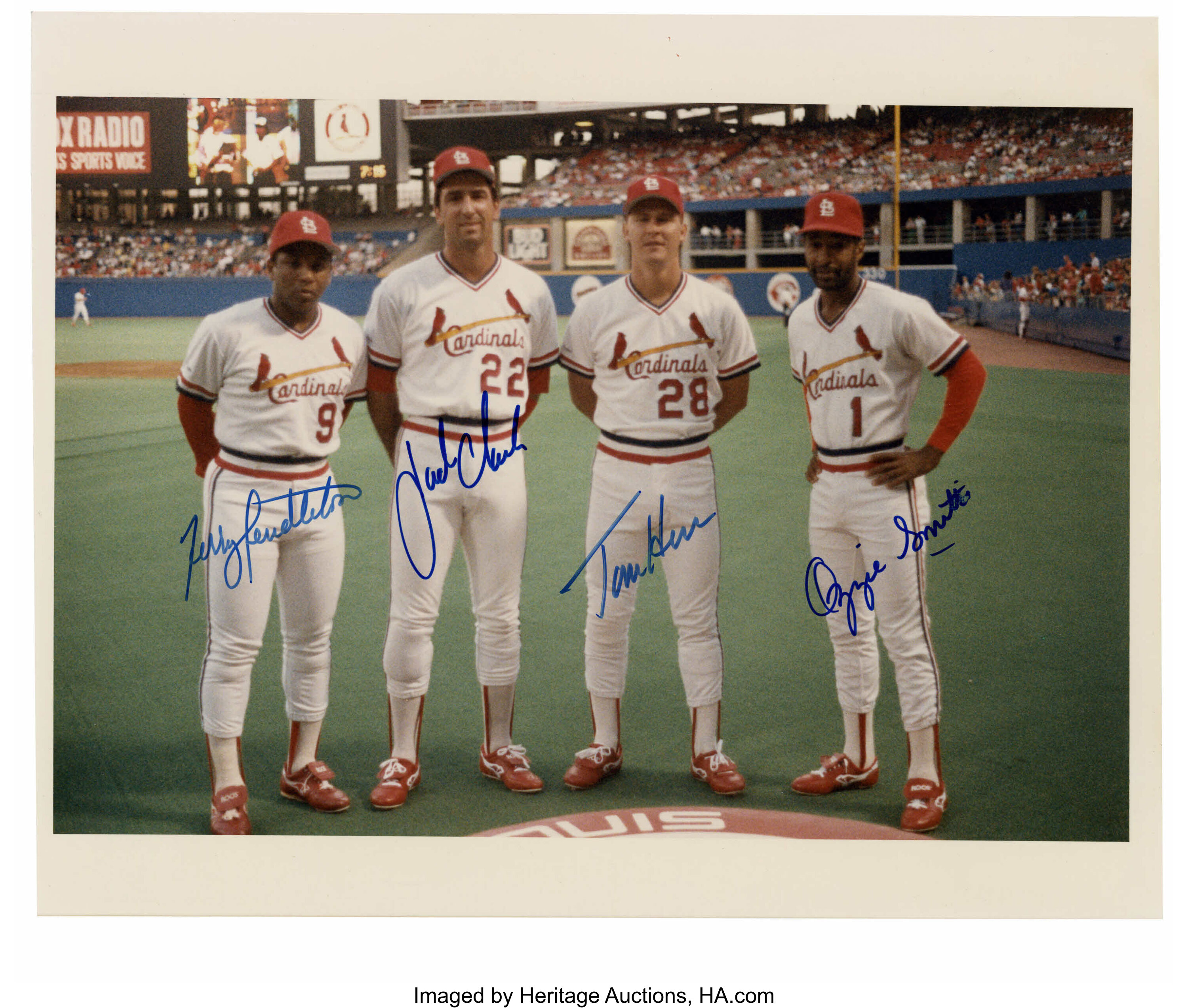 AUTOGRAPHED JACK CLARK 8X10 St. Louis Cardinals Photo