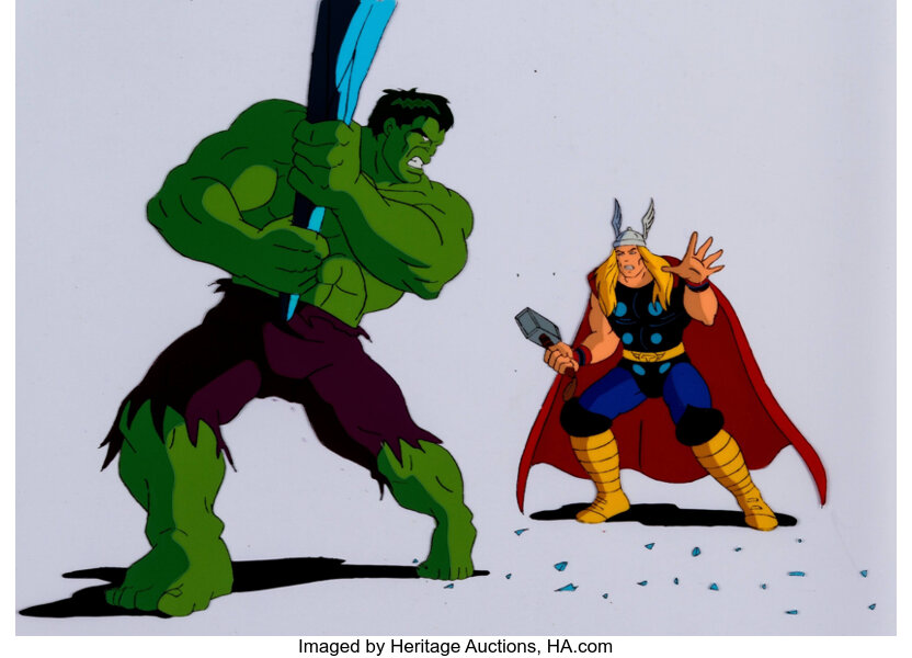 hulk vs thor drawings