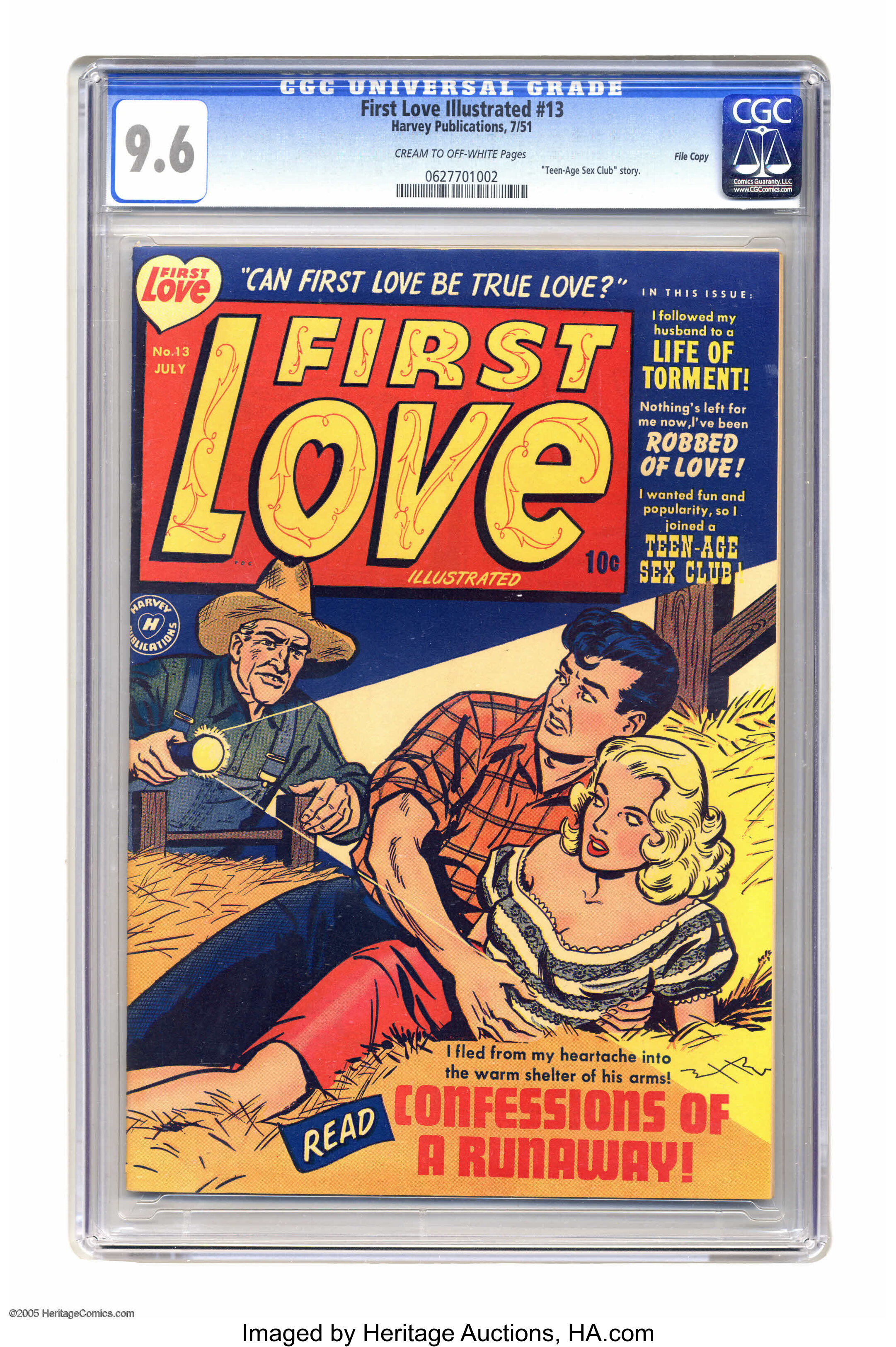 First Love Illustrated #13 File Copy (Harvey, 1951) CGC NM+ 9.6 | Lot #3562  | Heritage Auctions