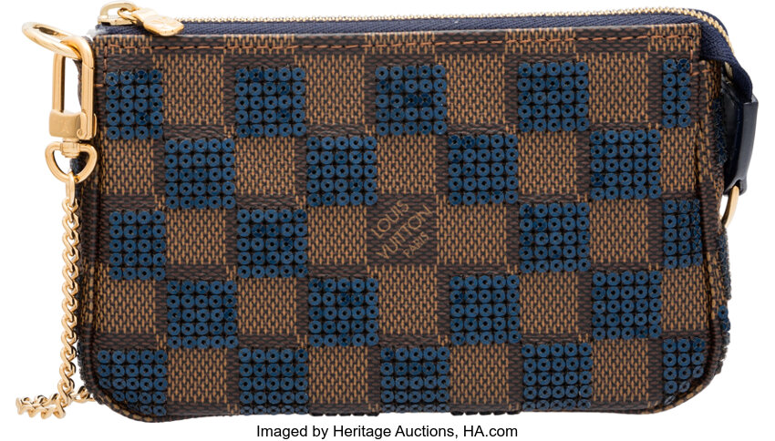 Louis Vuitton Pochette Accessories Damier Paillettes Mini Blue in  Canvas/Sequins with Gold-tone - US