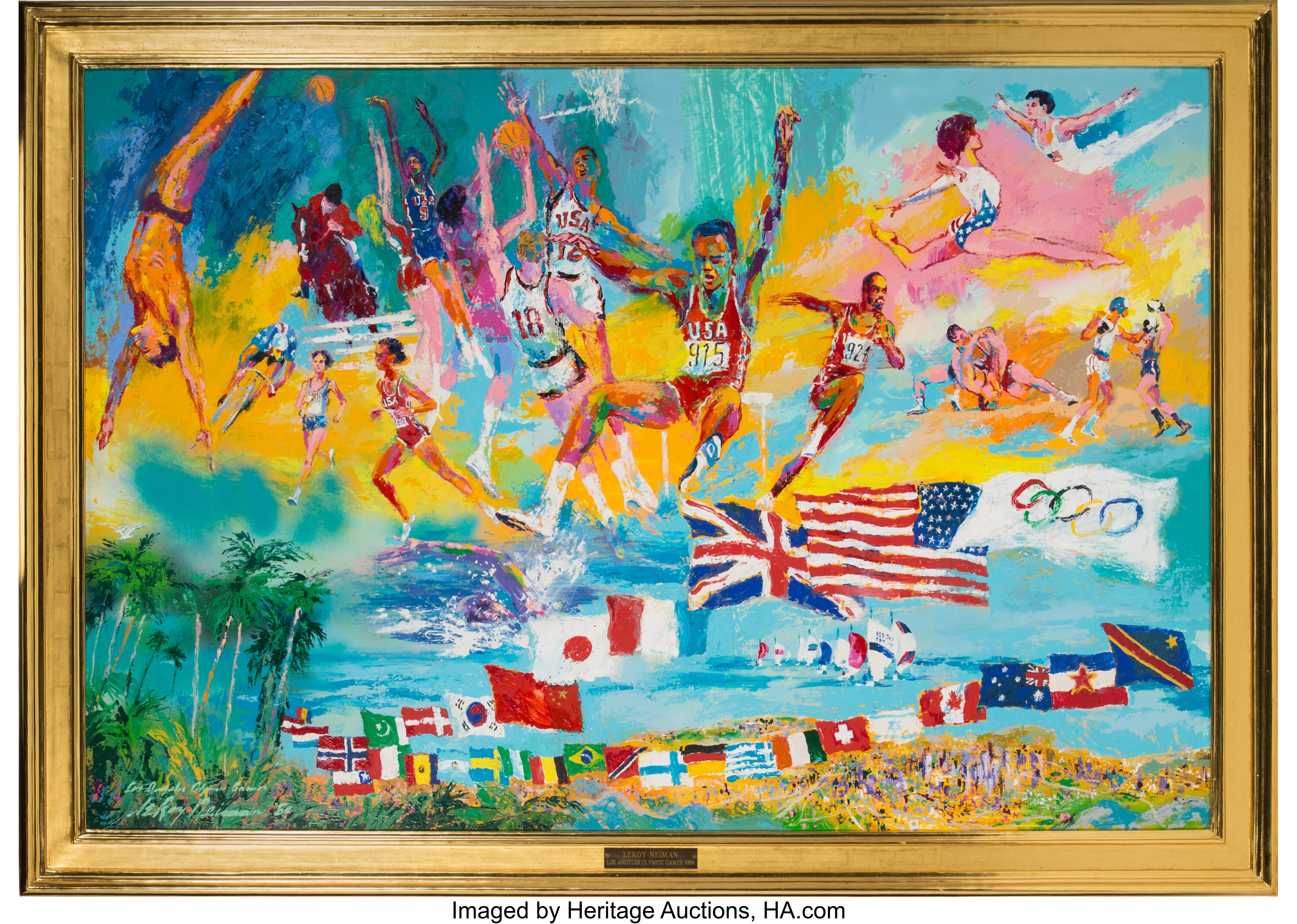 1984 Los Angeles Summer Olympics Original Painting by LeRoy Lot