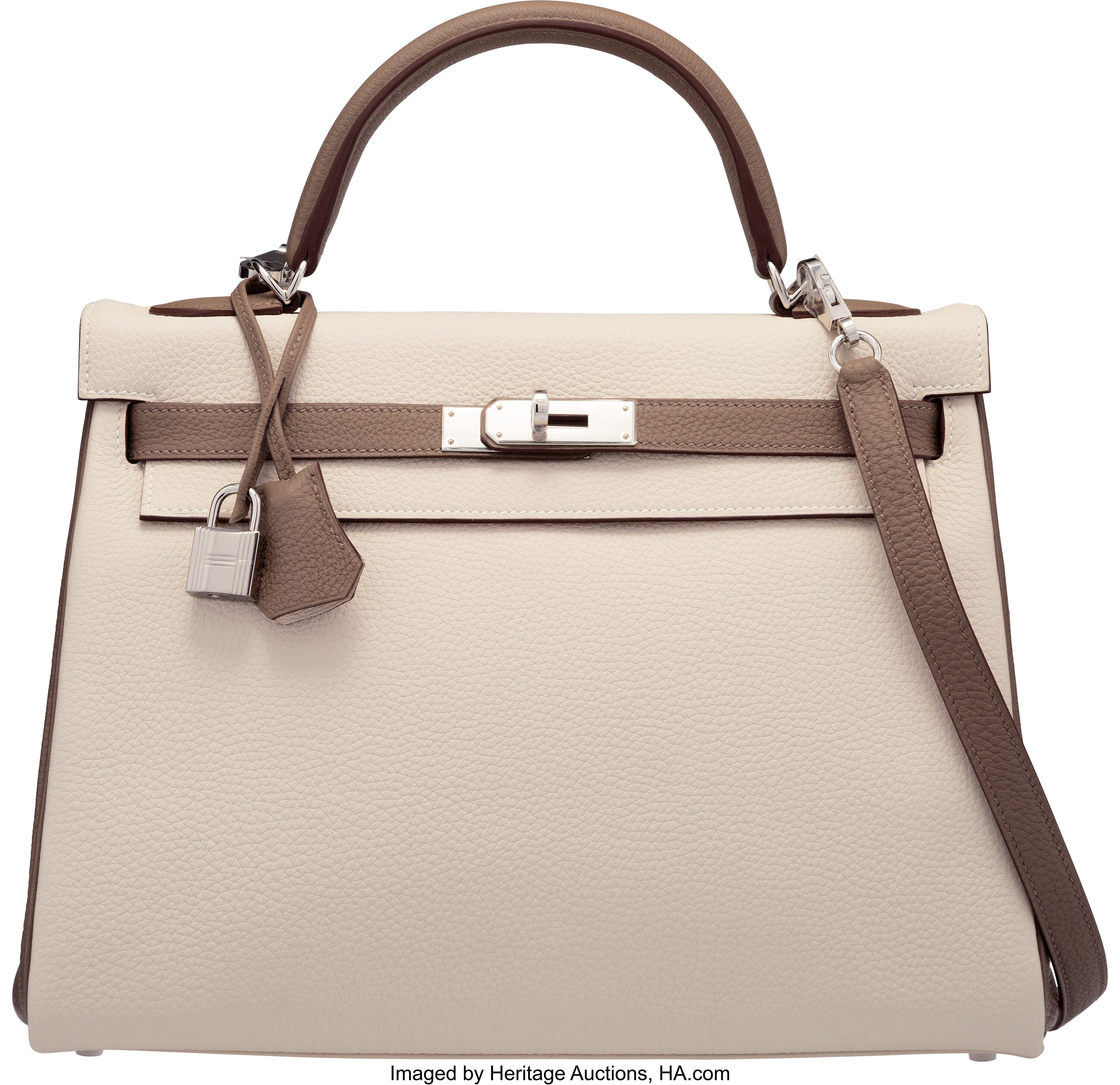 Hermes Kelly 28 Returnee Handbag Craie Togo Leather With Palladium Har –  Bags Of Personality
