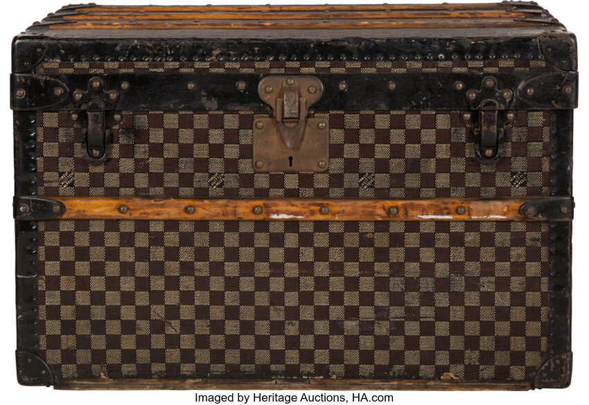 Rare Louis Vuitton trunk printed patern canvas
