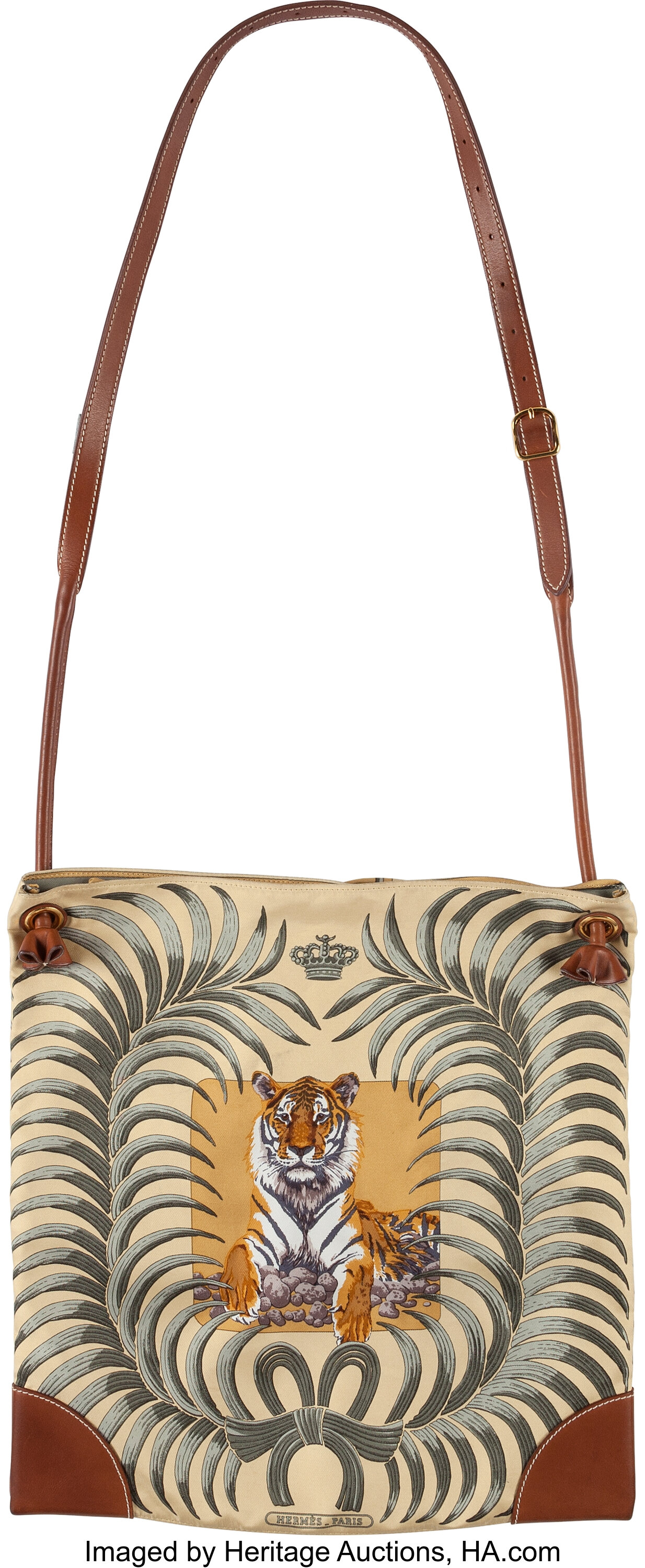 Hermes BN Silk Bag Tiger Barenia Leather - Vintage Lux