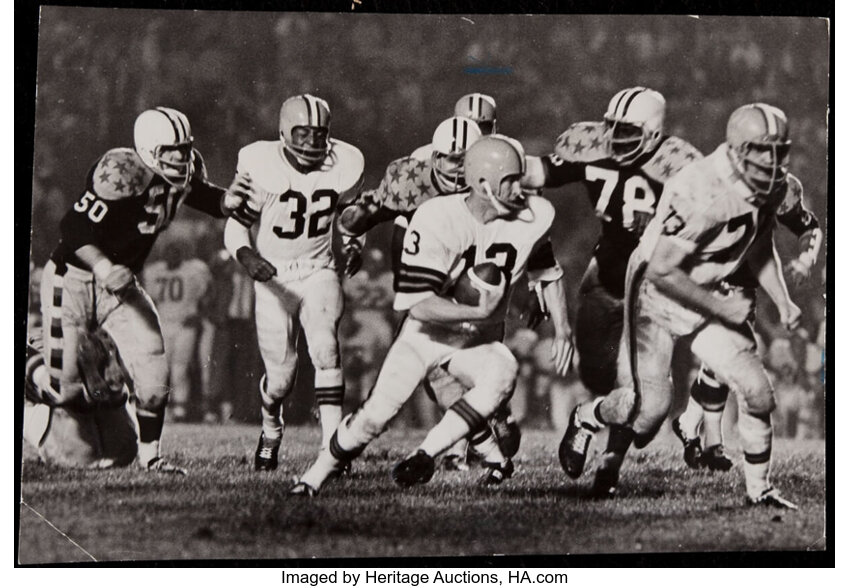 Jersey for the Cleveland Browns worn and signed by Jim Brown free public  domain image