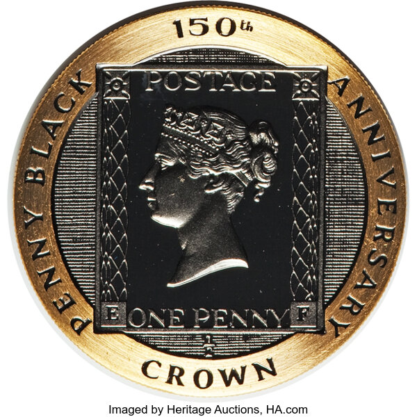 Isle of Man: Elizabeth II gold Proof Two Coin Penny Black Set