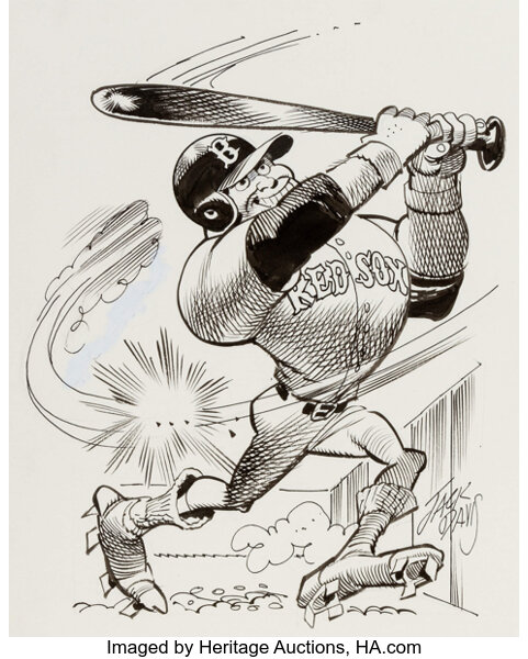 Vintage MLB Baseball ST. LOUIS CARDINALS Caricature Print by Jack Davis