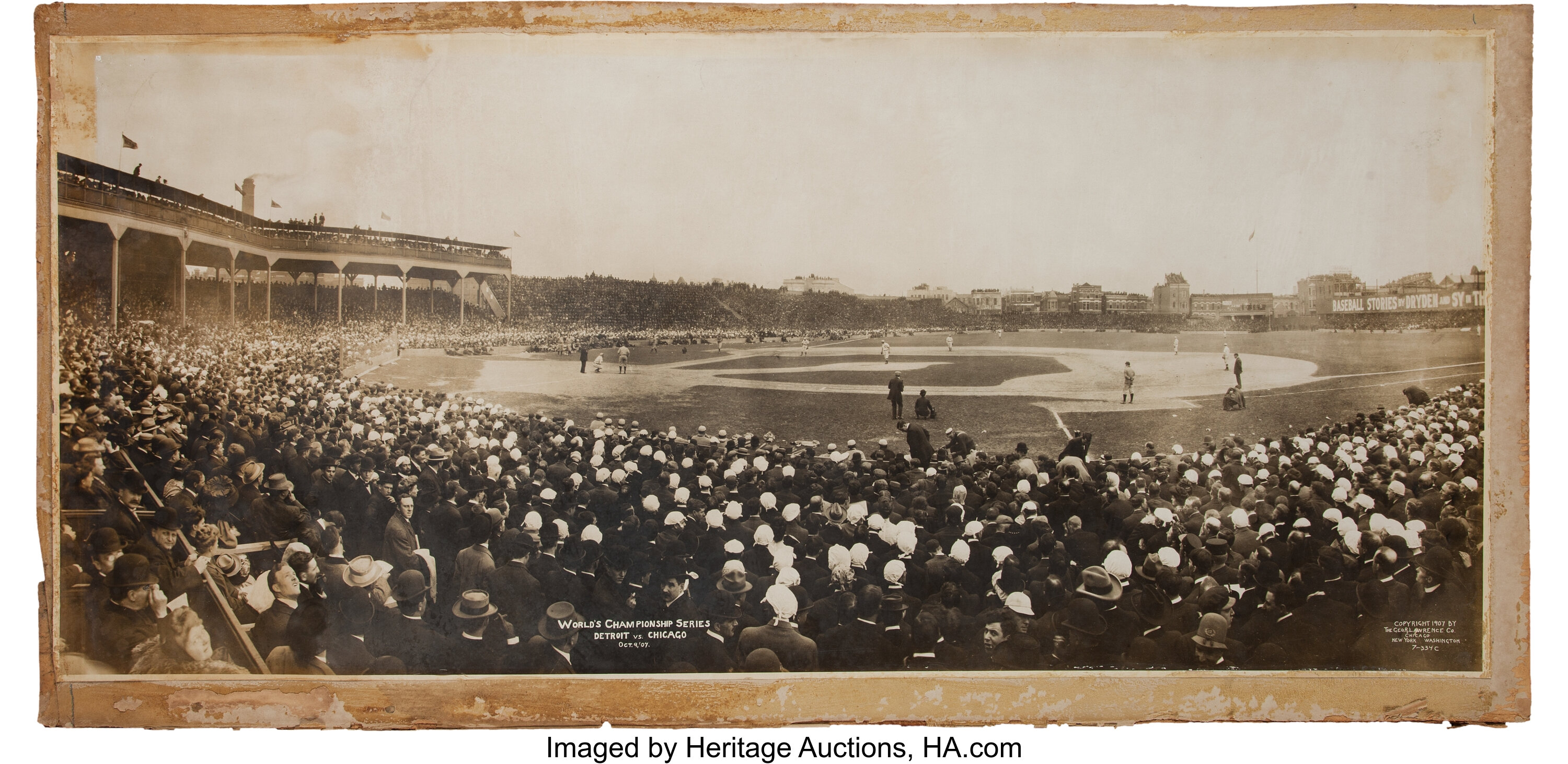 Lot Detail - 1907 CHICAGO CUBS VS DETROIT TIGERS WORLD SERIES POSTCARD