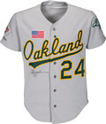 Lot Detail - 1989 Rickey Henderson Oakland Athletics World Series Game-Used  Jersey