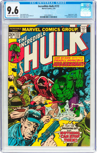 The Incredible Hulk 172 Marvel 1974 Cgc Nm 96 Off