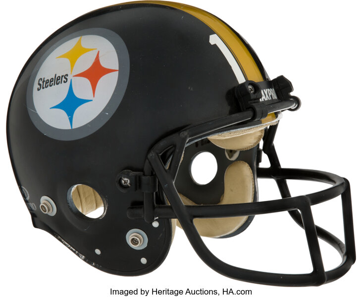 Pittsburgh Steelers style NFL Vintage Football Helmet - TERRY BRADSHAW 1970