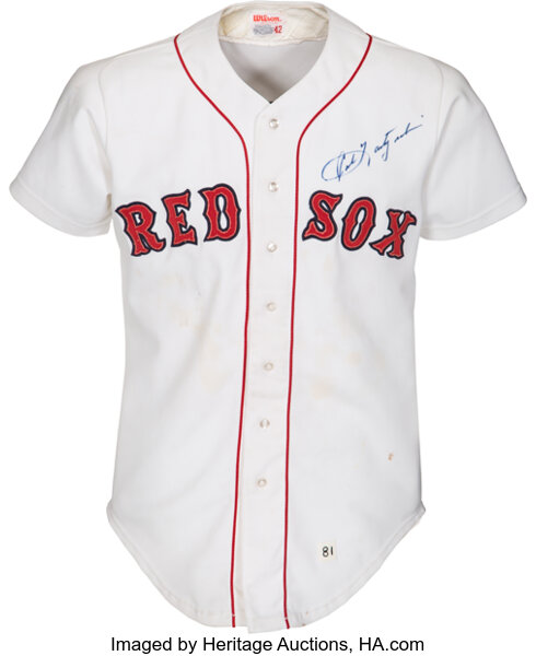 1981 Carl Yastrzemski Game Worn Boston Red Sox Jersey.  Baseball, Lot  #80508