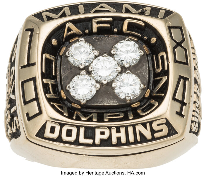 miami dolphins 1984 afc championship ring