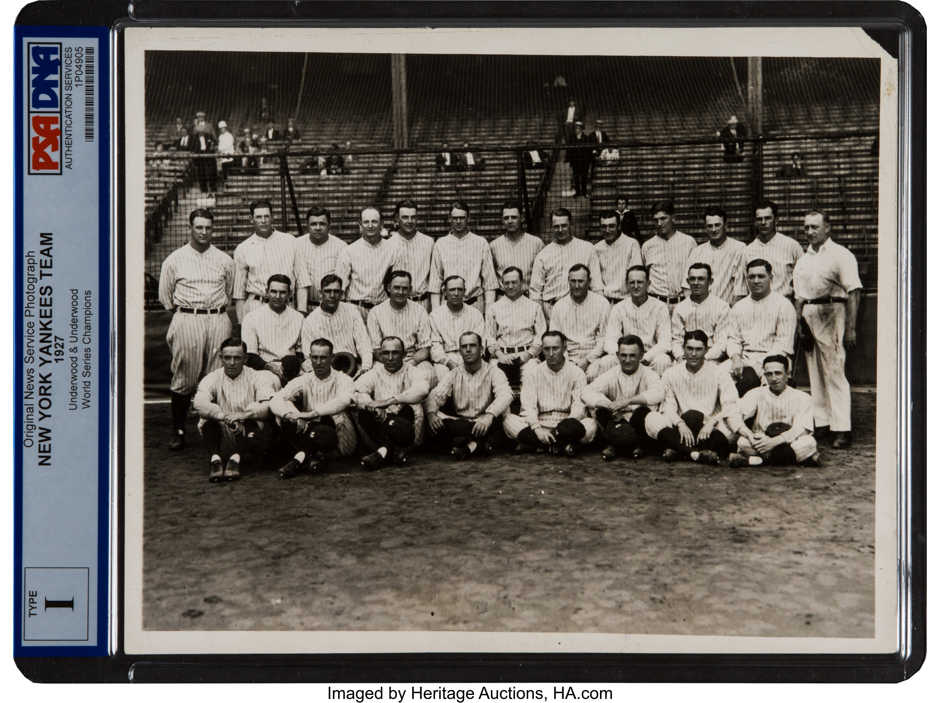 At Auction: Mounted Yankees 1927-8 Team Photograph Panoramic