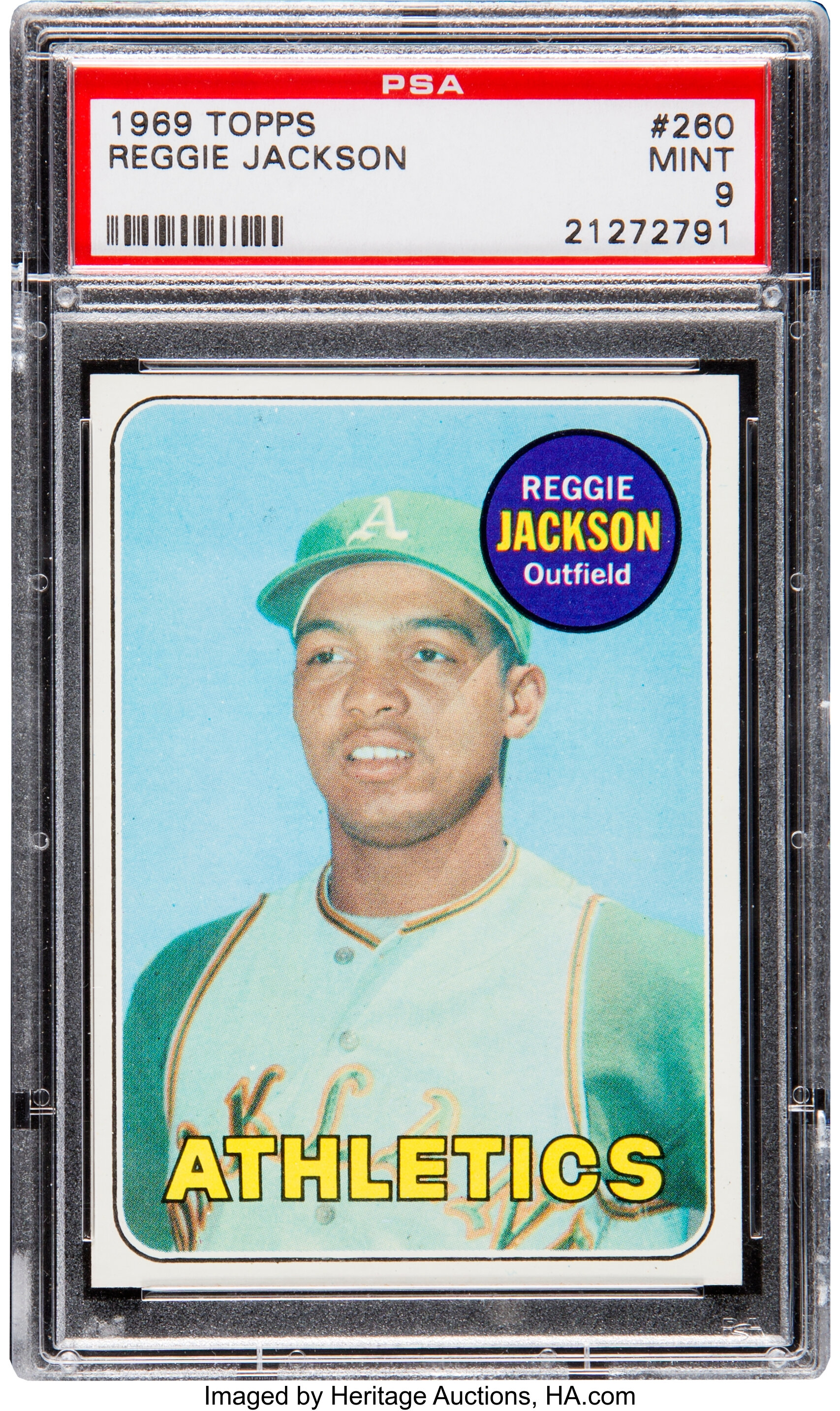 1969 Topps Reggie Jackson #260 Rookie PSA Mint 9.... Baseball Cards ...