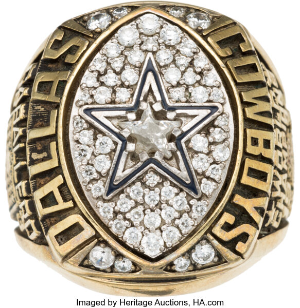 5 Dallas Cowboys Super Bowl Rings Set Silver