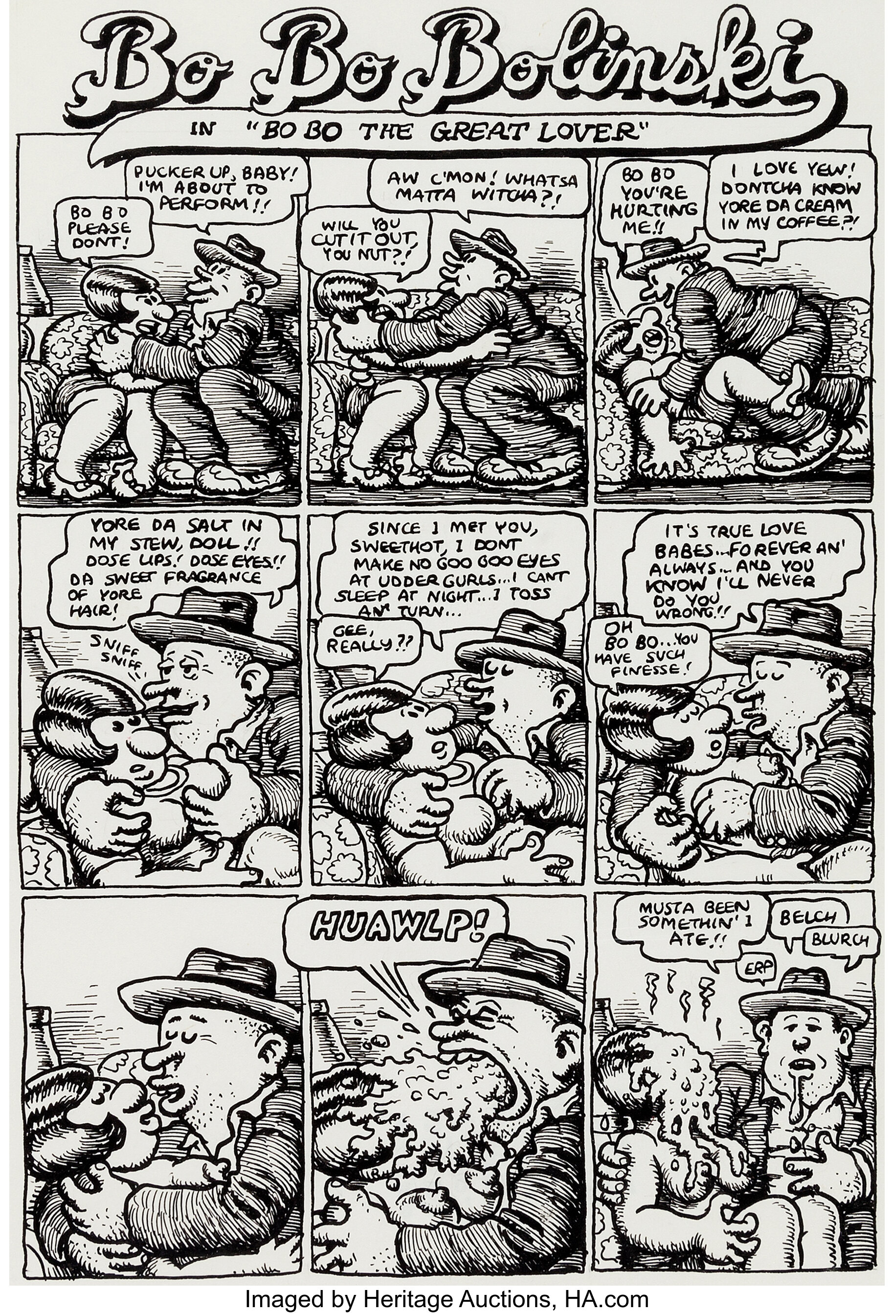 Robert Crumb Uneeda Comix Complete Story Original Art (Print Mint ...