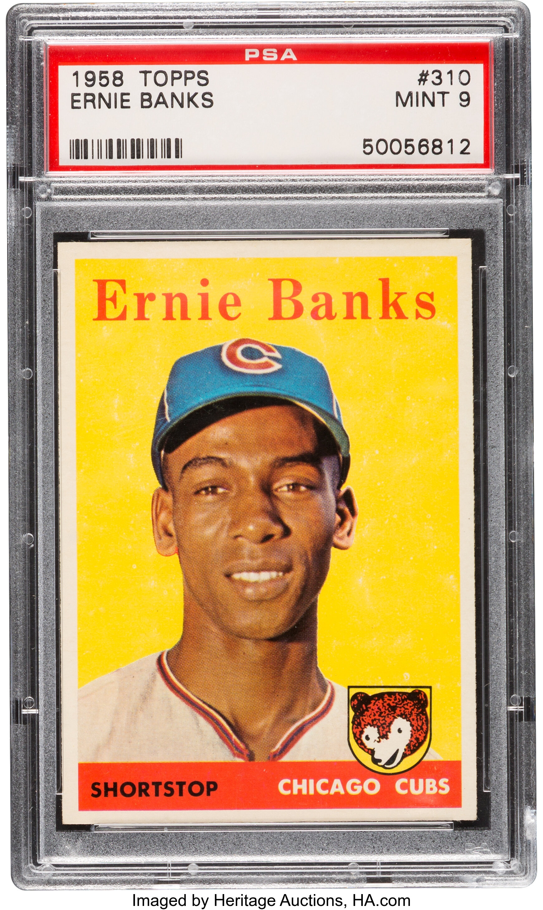 1958 Topps Ernie Banks #310 PSA Mint 9 - None Higher.... Baseball | Lot ...