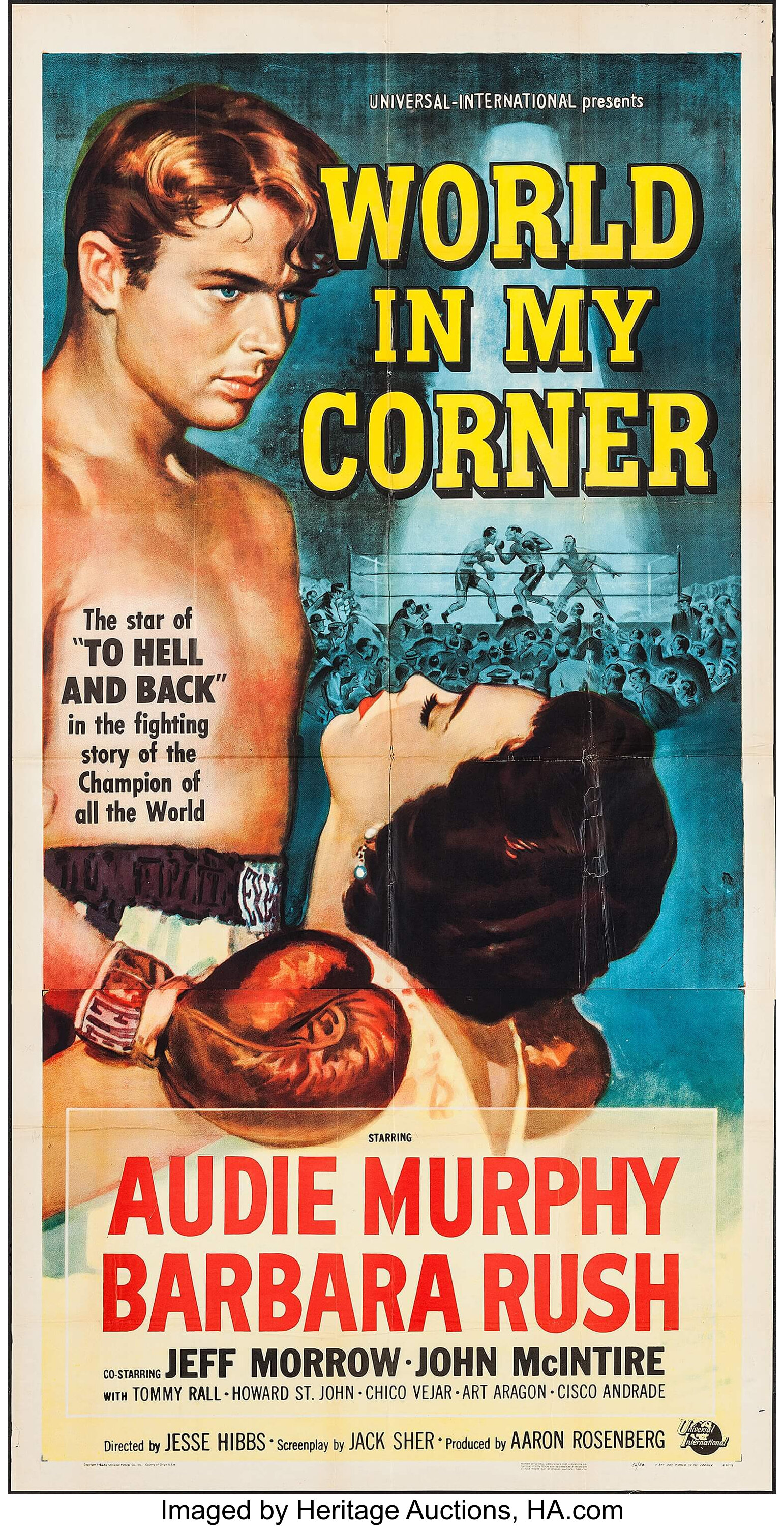 World in My Corner Universal International 1956 . Three Sheet