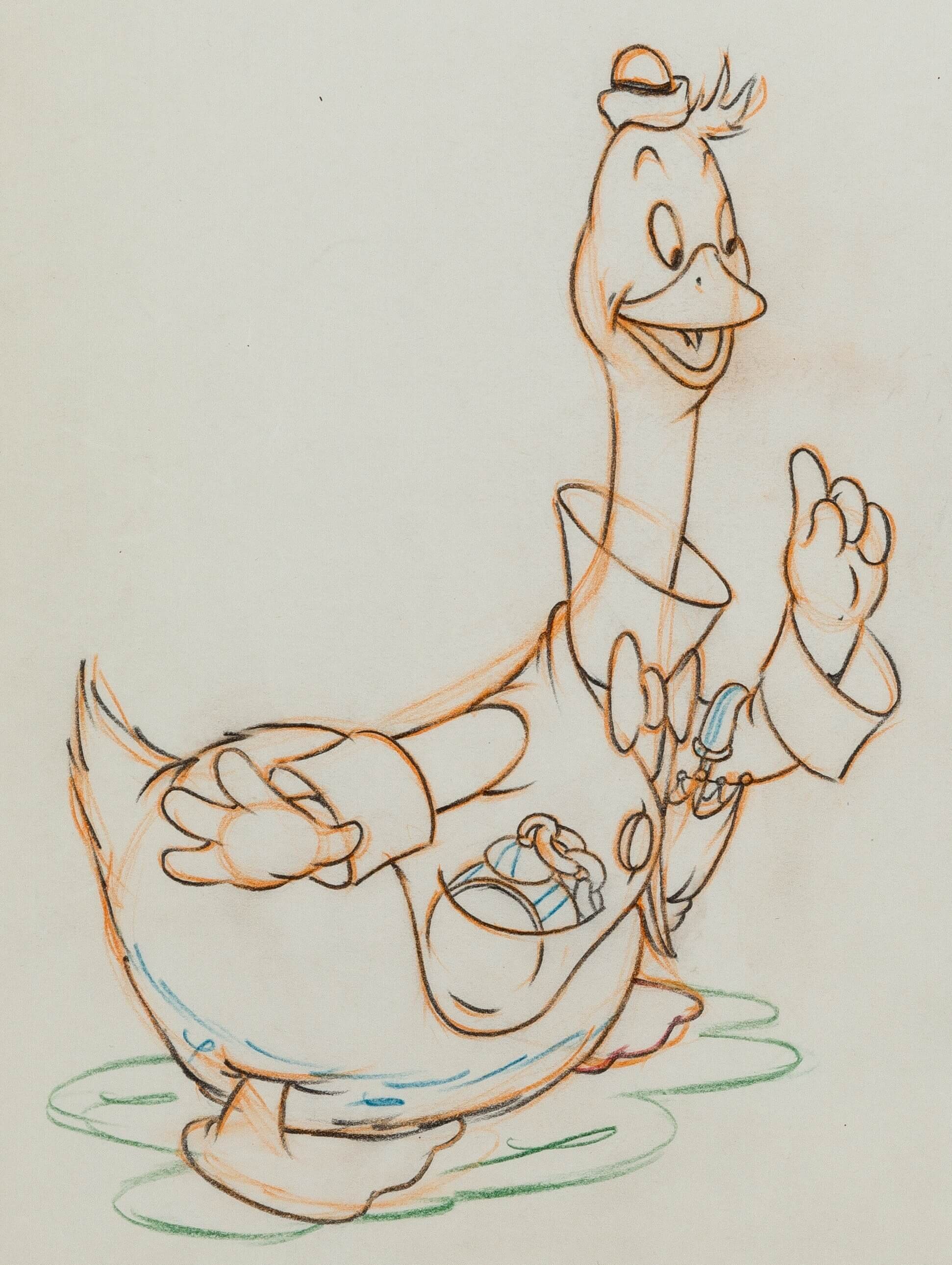 Donalds Cousin Gus Gus Goose Animation Drawing Walt Disney Lot