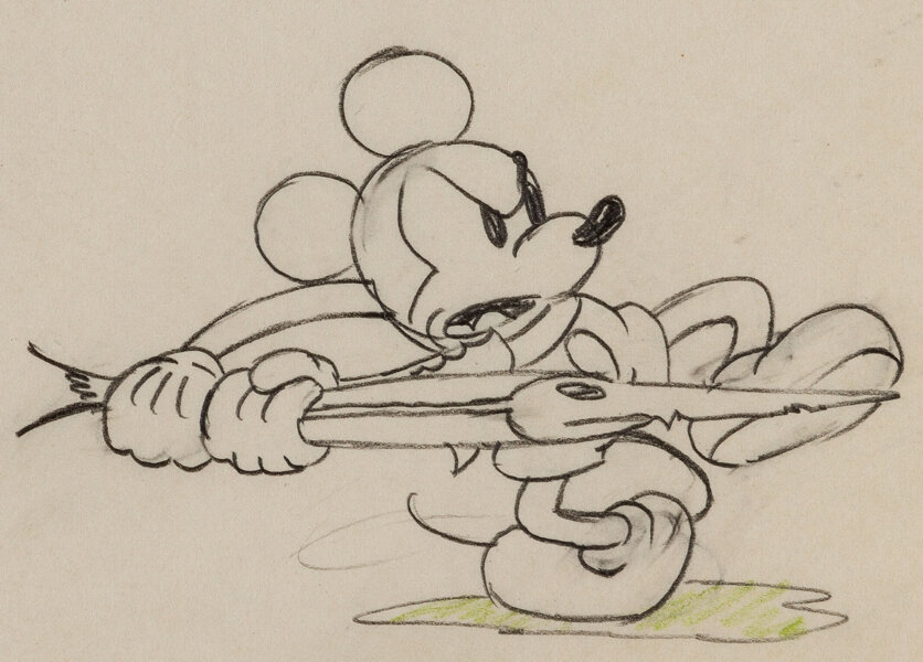 Shanghaied Mickey Mouse Animation Drawing Walt Disney 1934
