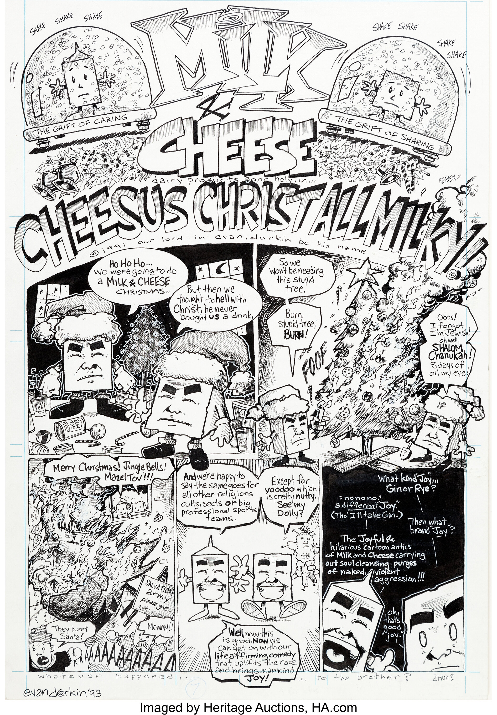 Evan Dorkin Milk & Cheese's Third Number One #1 Story Page 1 | Lot