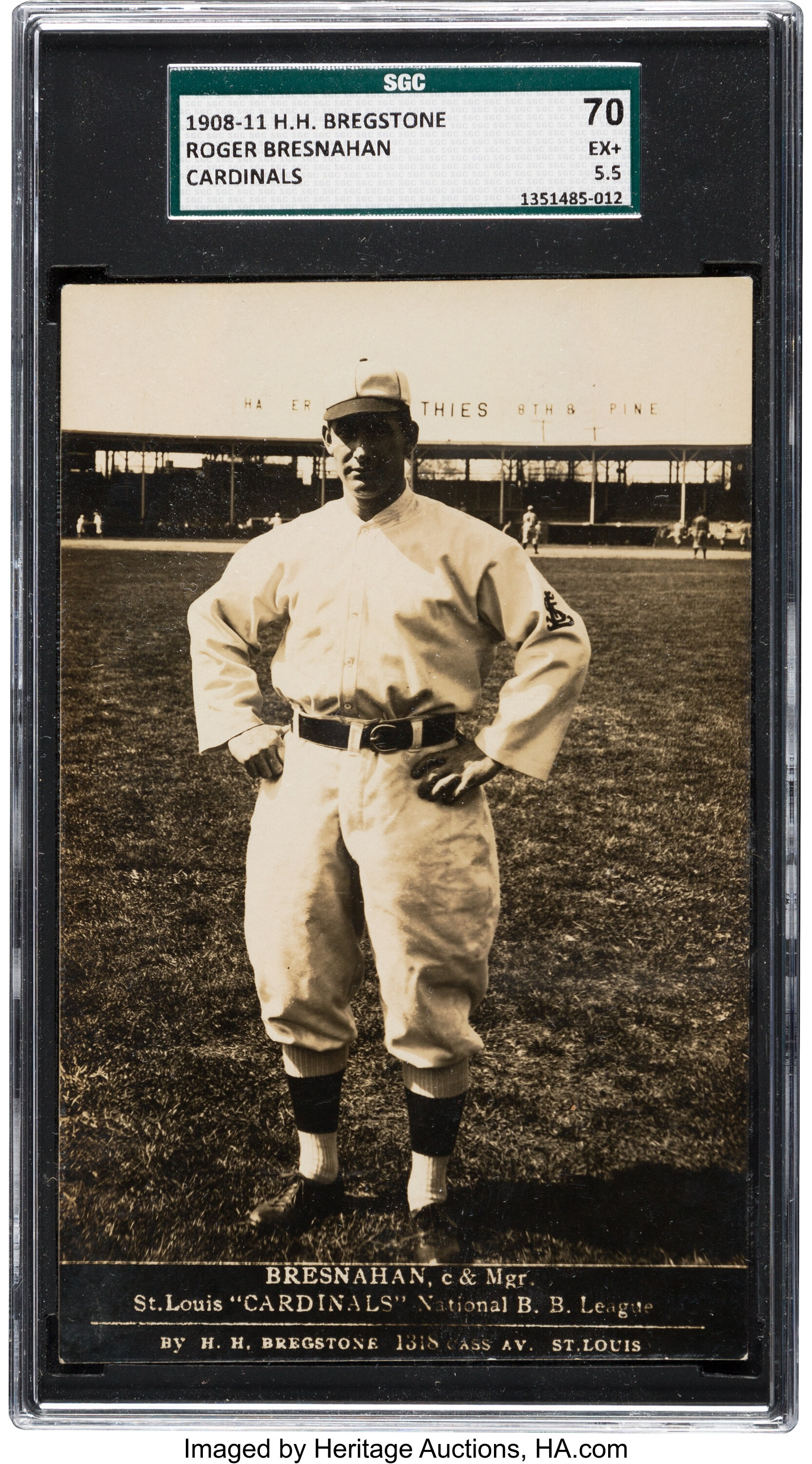 Roger Bresnahan, St. Louis Cardinals, baseball card portrait]