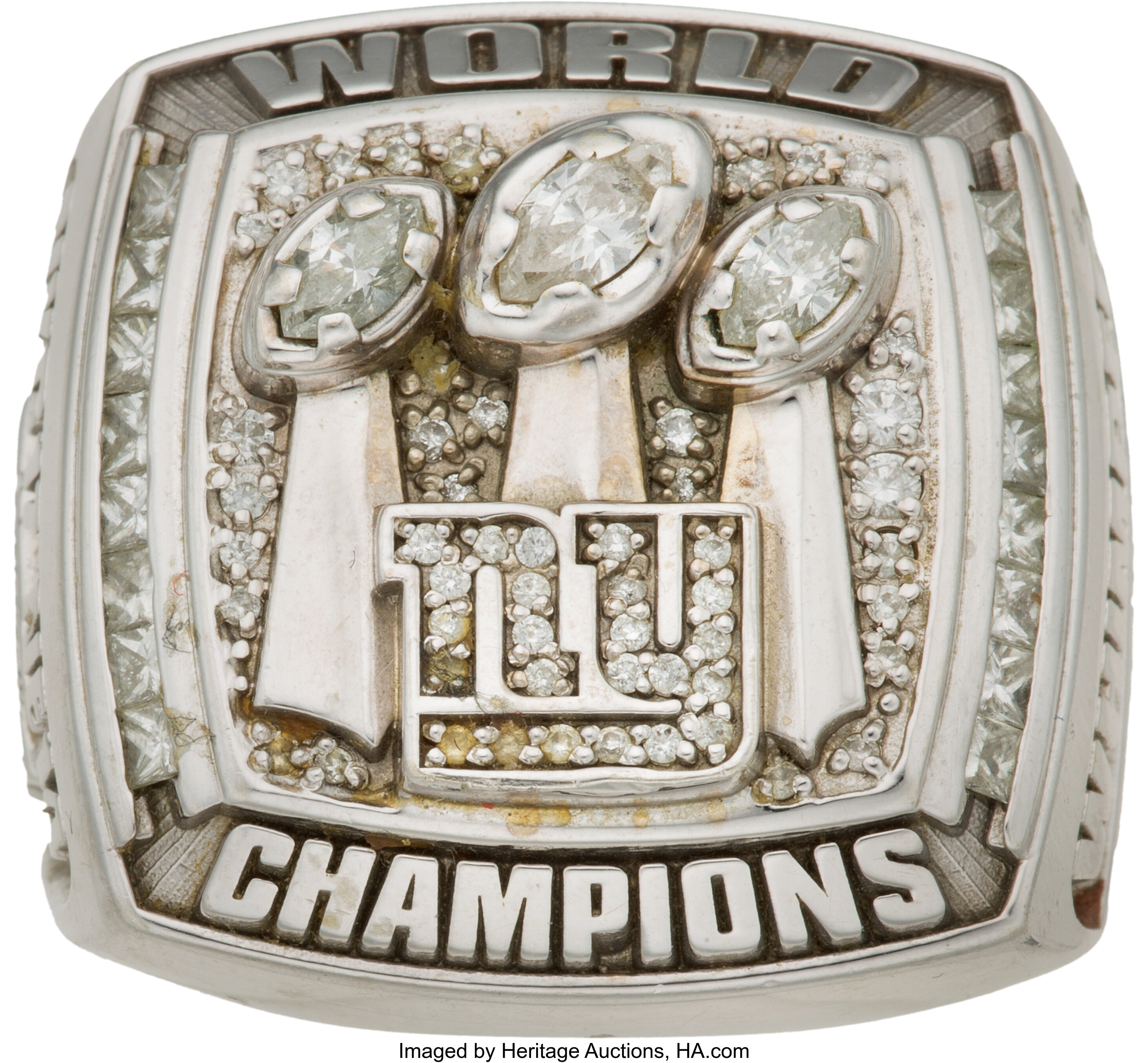 2007 New York Giants Super Bowl XLII Championship Ring Presented