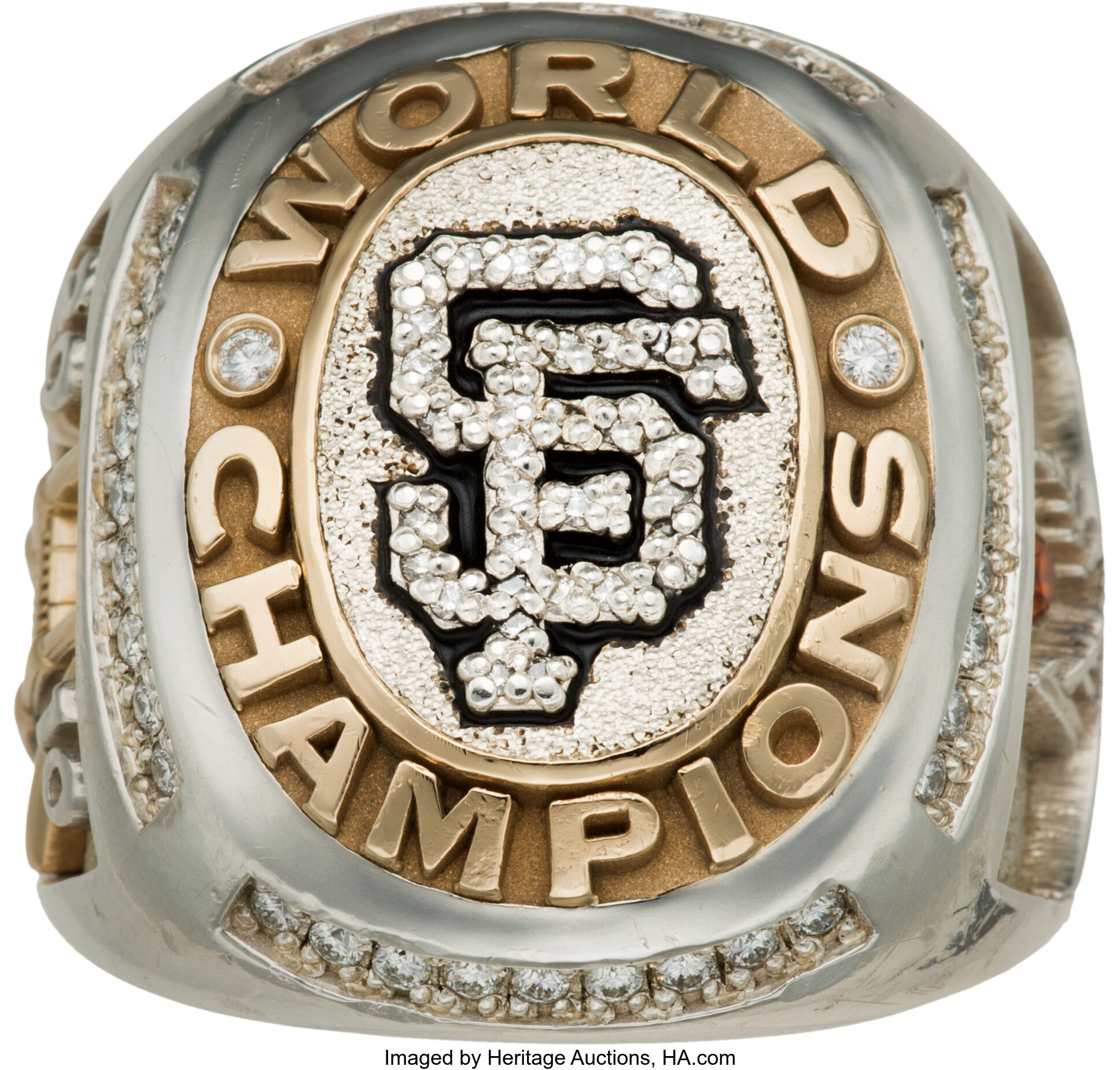 San Francisco Giants 2010 World Series Champions PF Gold Poster by Unknown  at