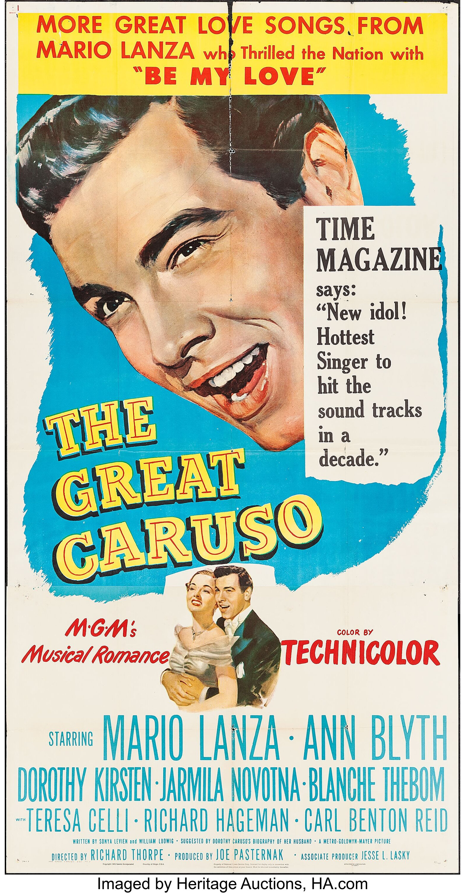 The Great Caruso MGM 1951 . Three Sheet 41