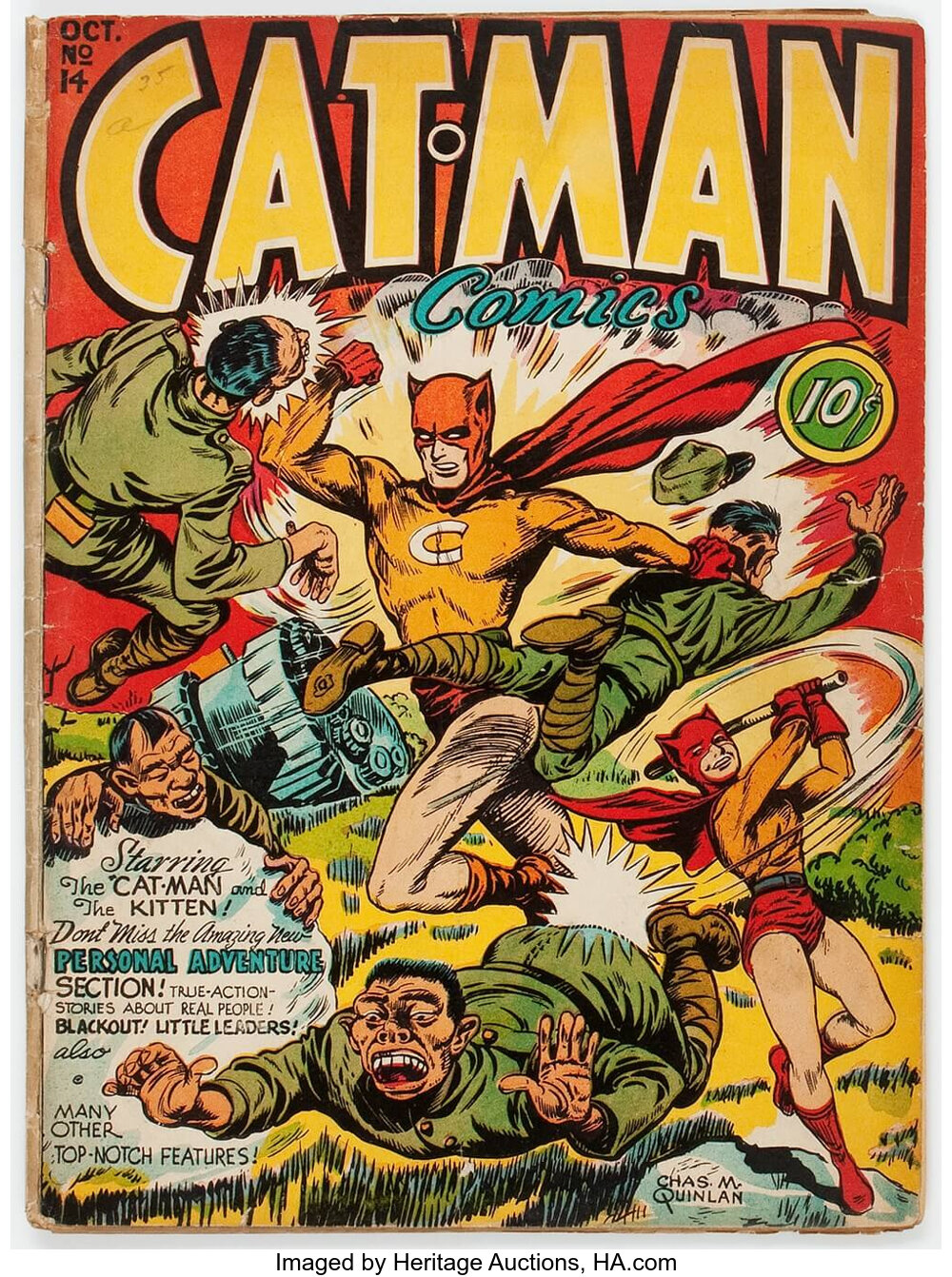 Cat-Man Comics #27: Exciting Golden Age Superhero Action - All Stories - No  Ads